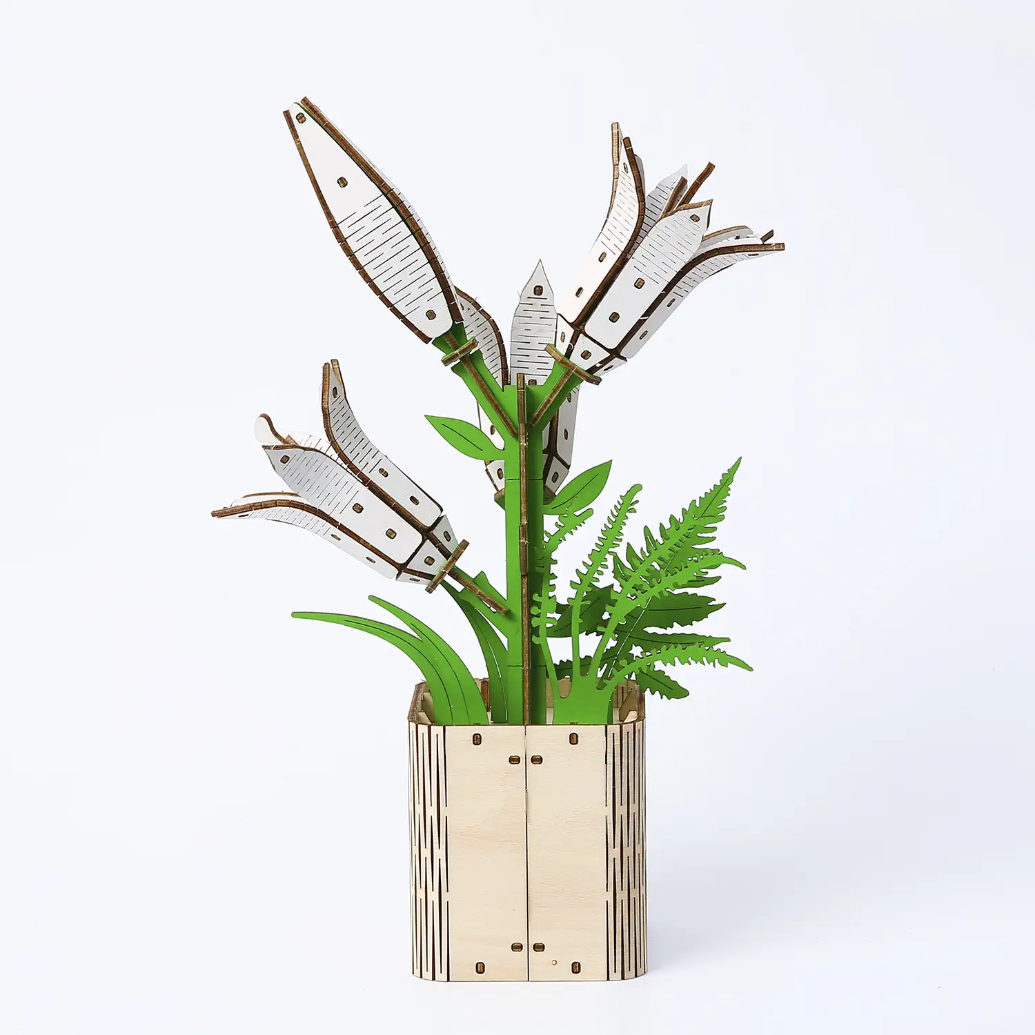 Maqueta de Madera 3D, diseño de Lirio. 136 piezas.