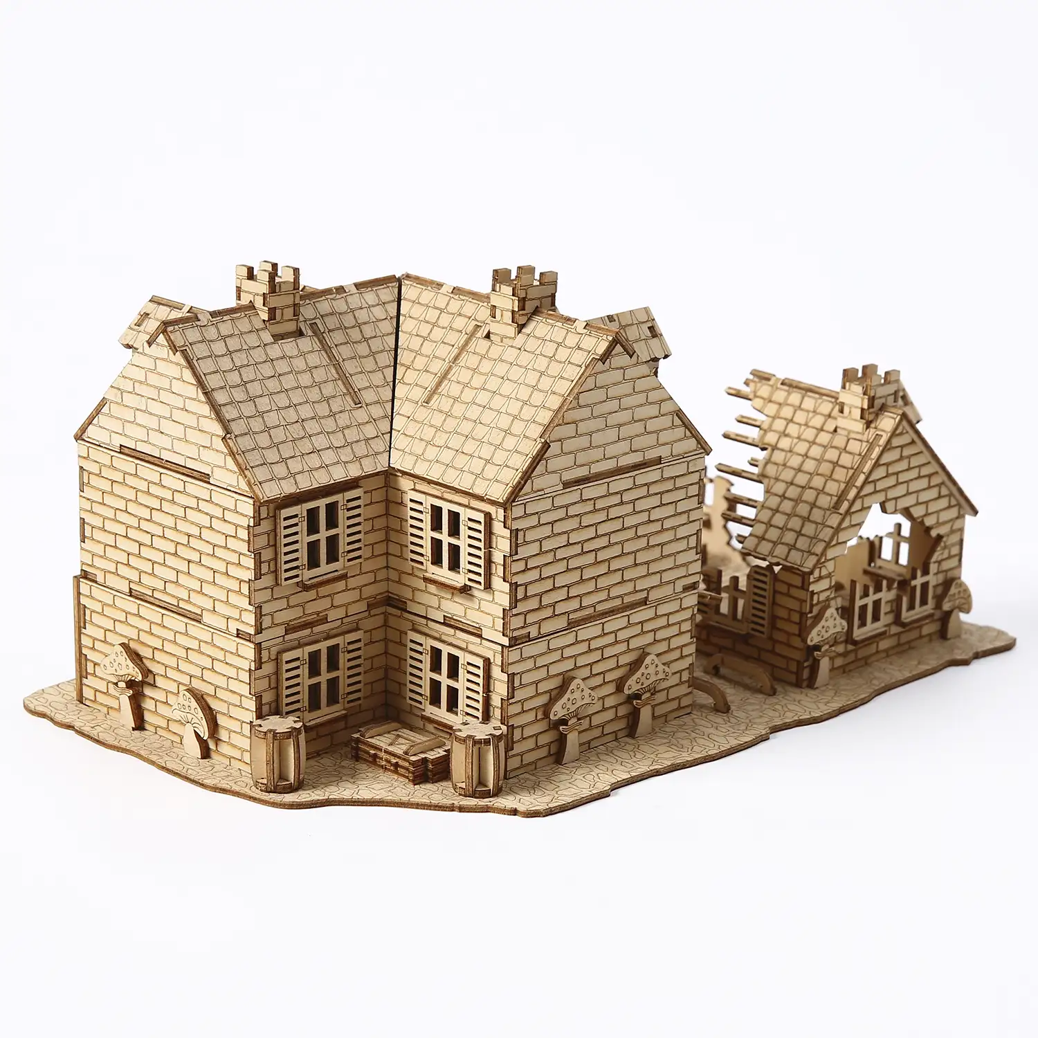 Maqueta de Madera 3D, diseño de Zona de guerra 1942. 234 piezas.