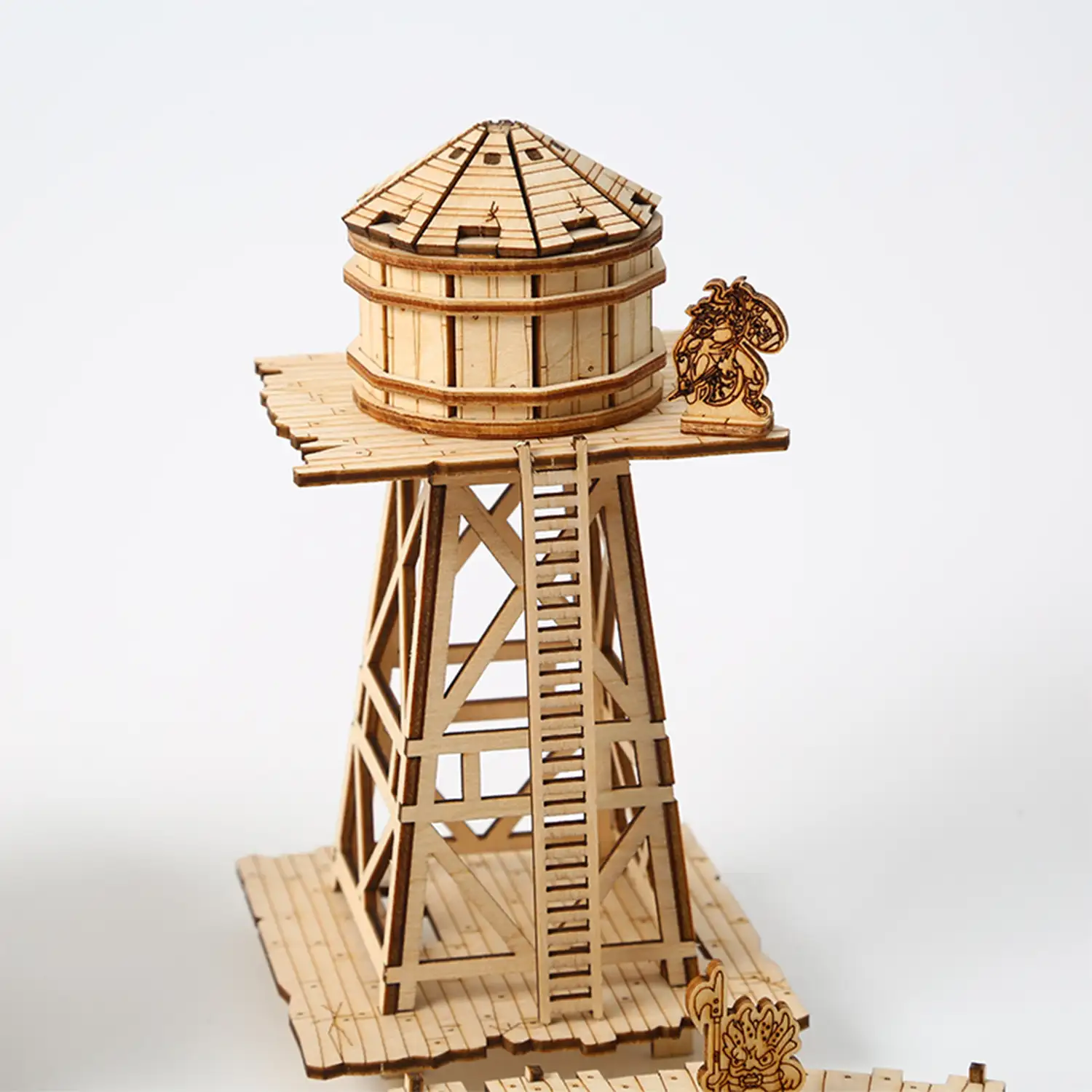 Maqueta de Madera 3D, diseño de Embarcadero Vikingo. 272 piezas.