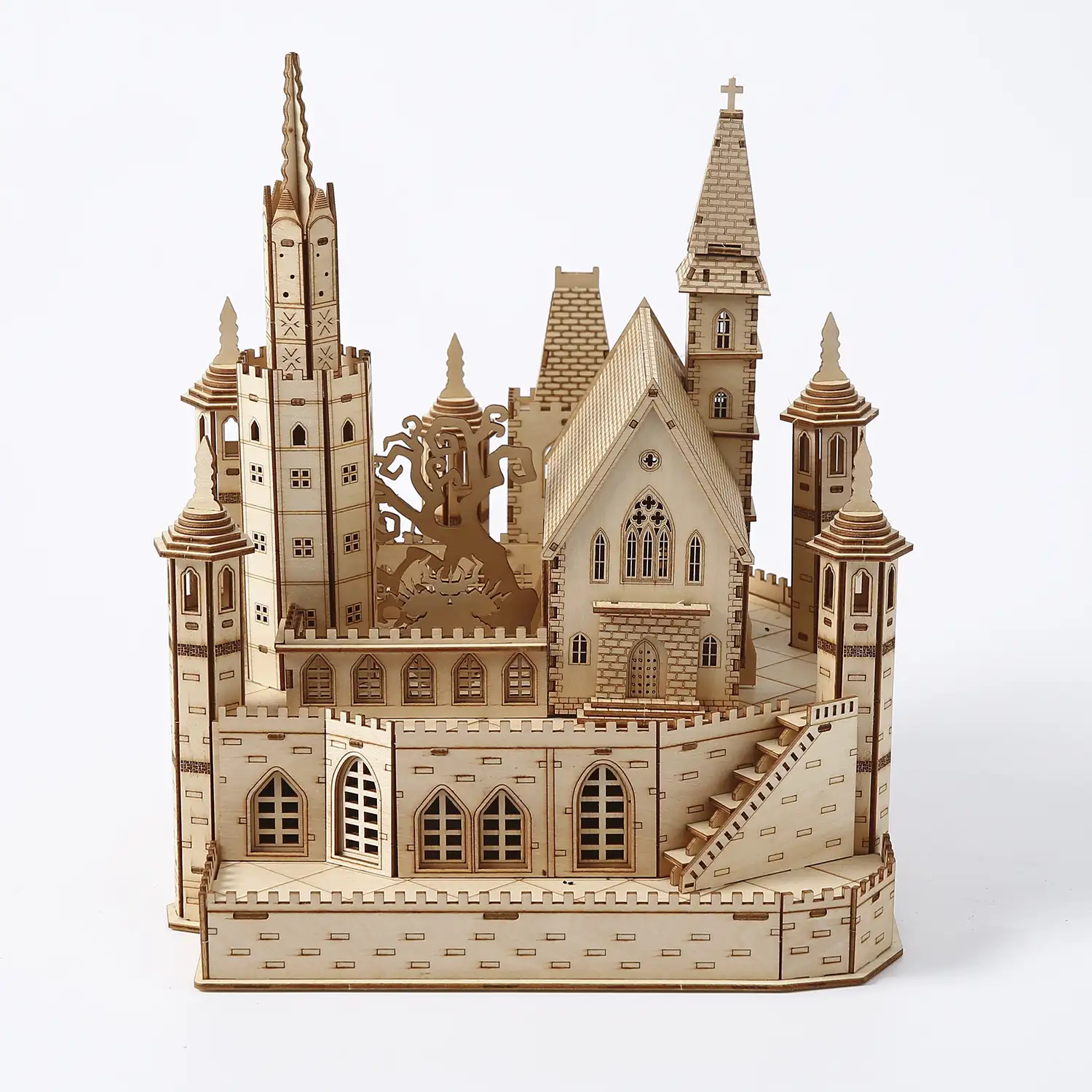 Maqueta de Madera 3D, diseño Castillo perdido: Credo del Caballero. 234 piezas.