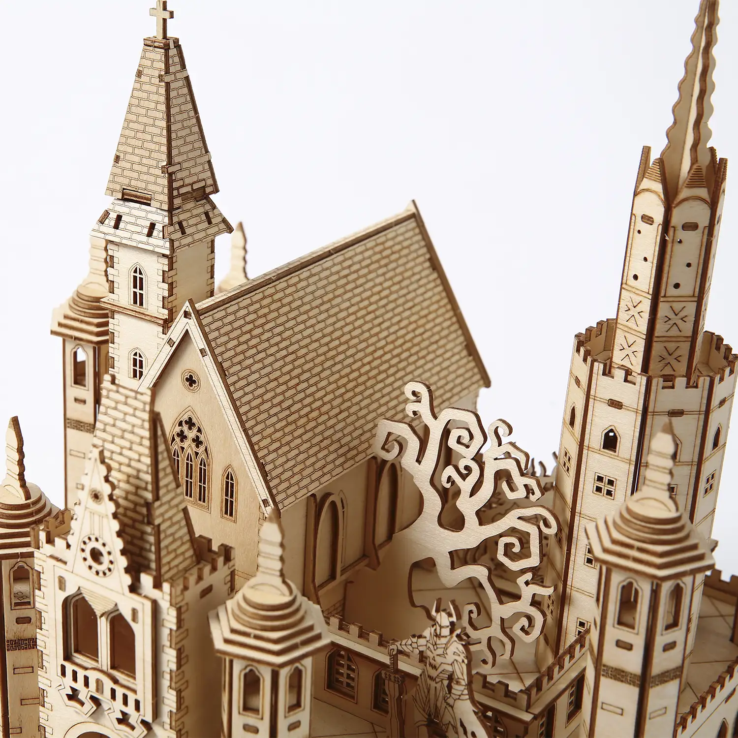 Maqueta de Madera 3D, diseño Castillo perdido: Credo del Caballero. 234 piezas.