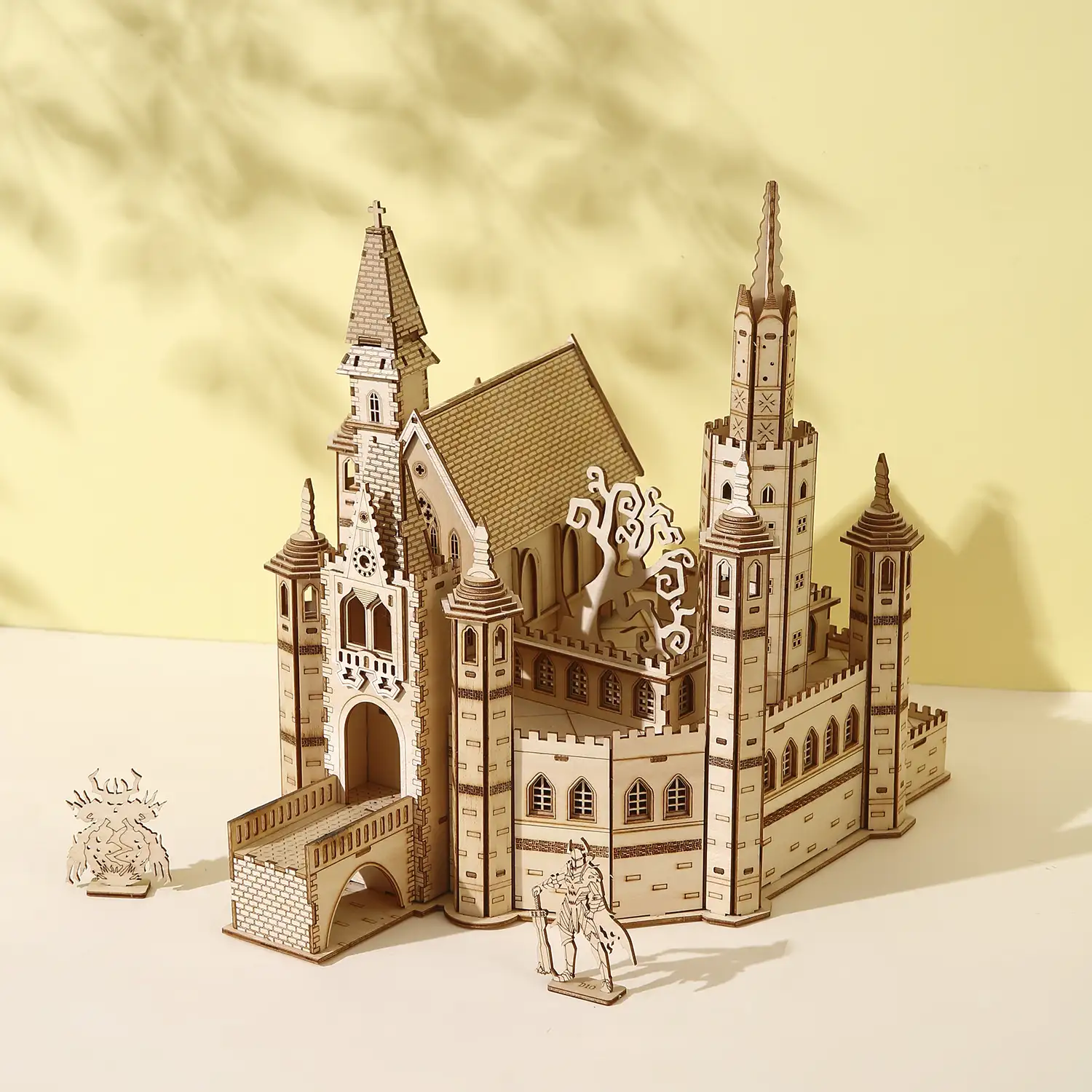 Maqueta de Madera 3D, diseño Castillo perdido: Credo del Caballero. 234 piezas.