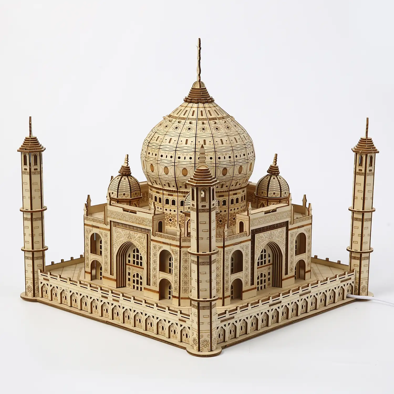 Maqueta de Madera 3D, diseño Taj Mahal. 388 piezas.
