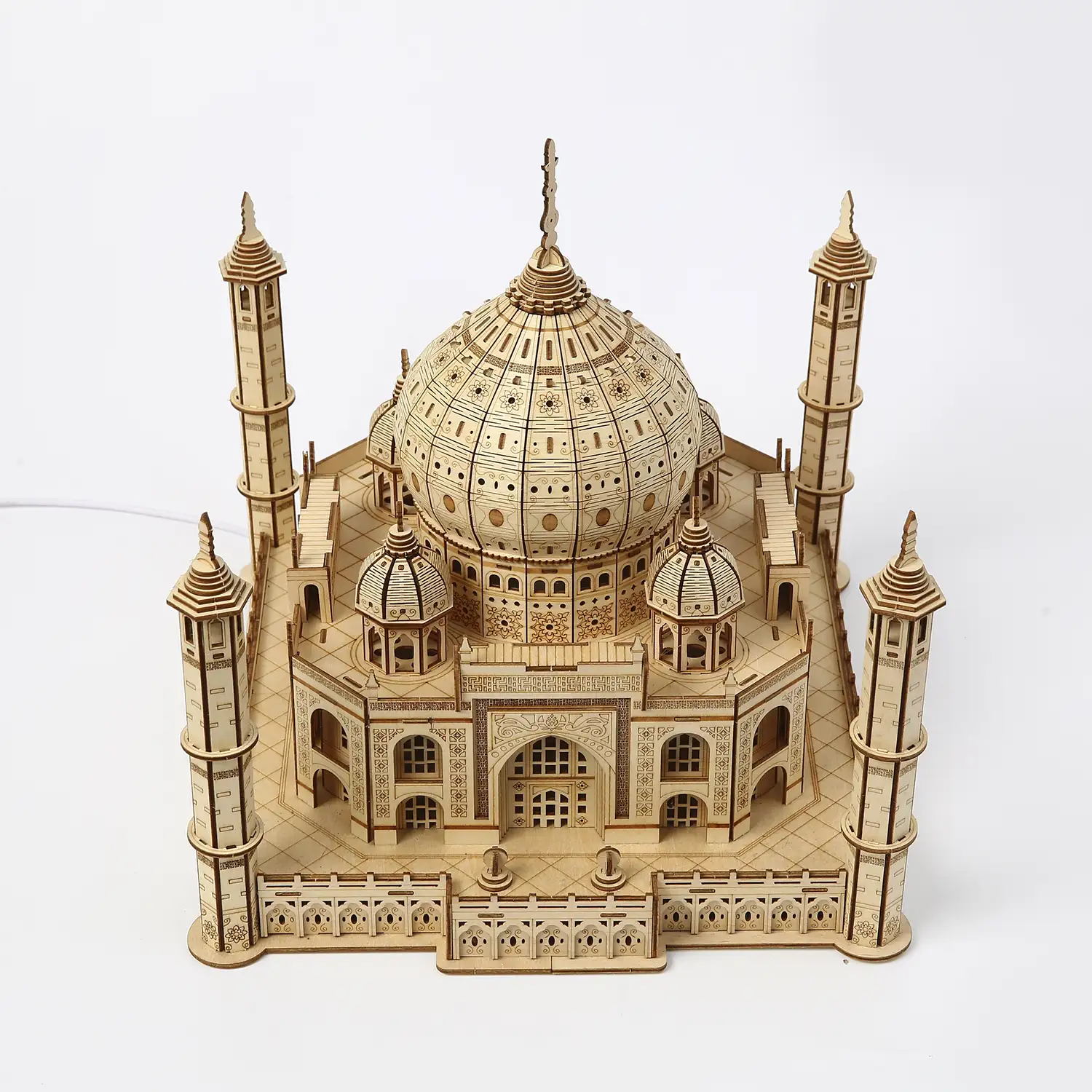 Maqueta de Madera 3D, diseño Taj Mahal. 388 piezas.