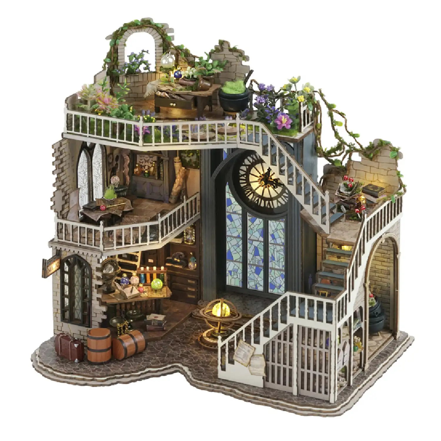 La casa Mágica. Maqueta 3D realista con gran detalle y luces led.