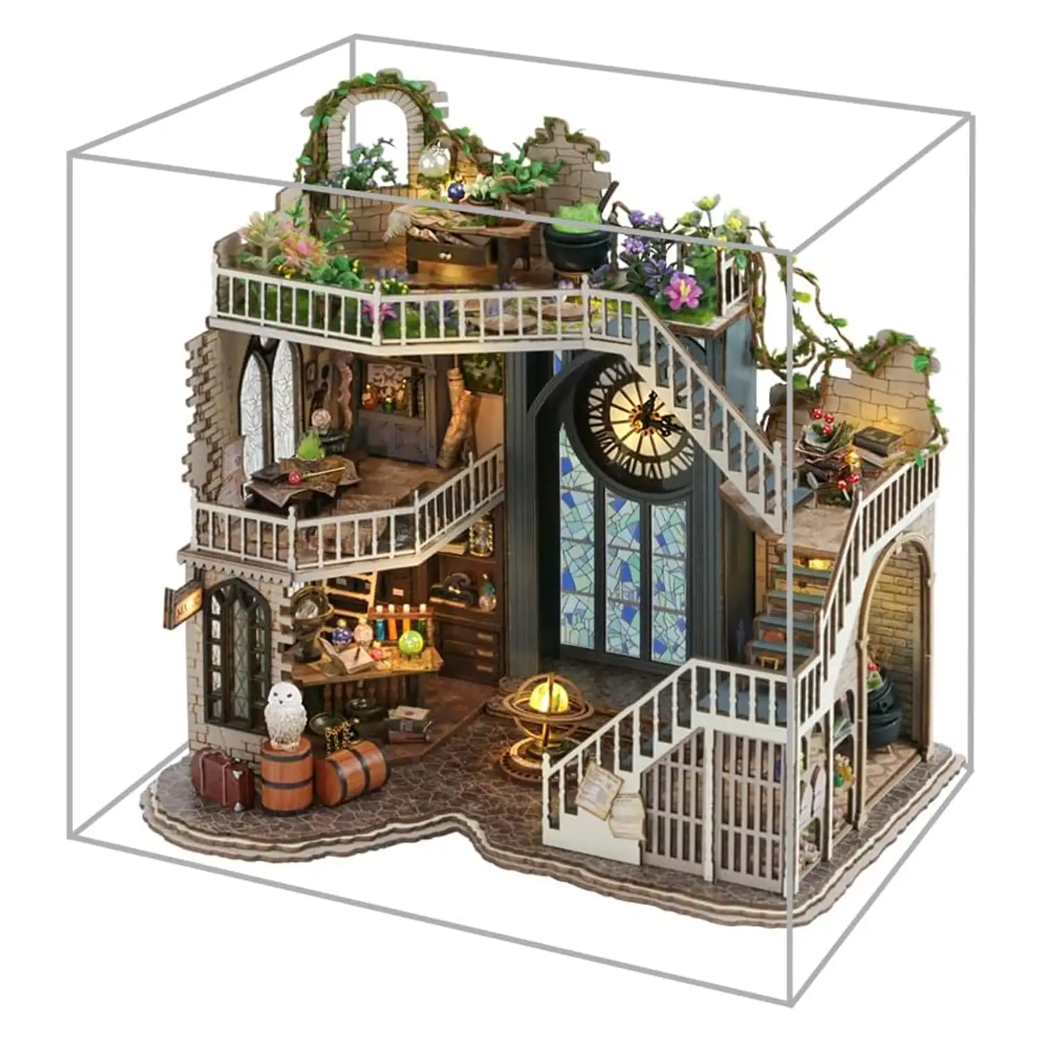 La casa Mágica. Maqueta 3D realista con gran detalle, cubierta antipolvo y luces led.