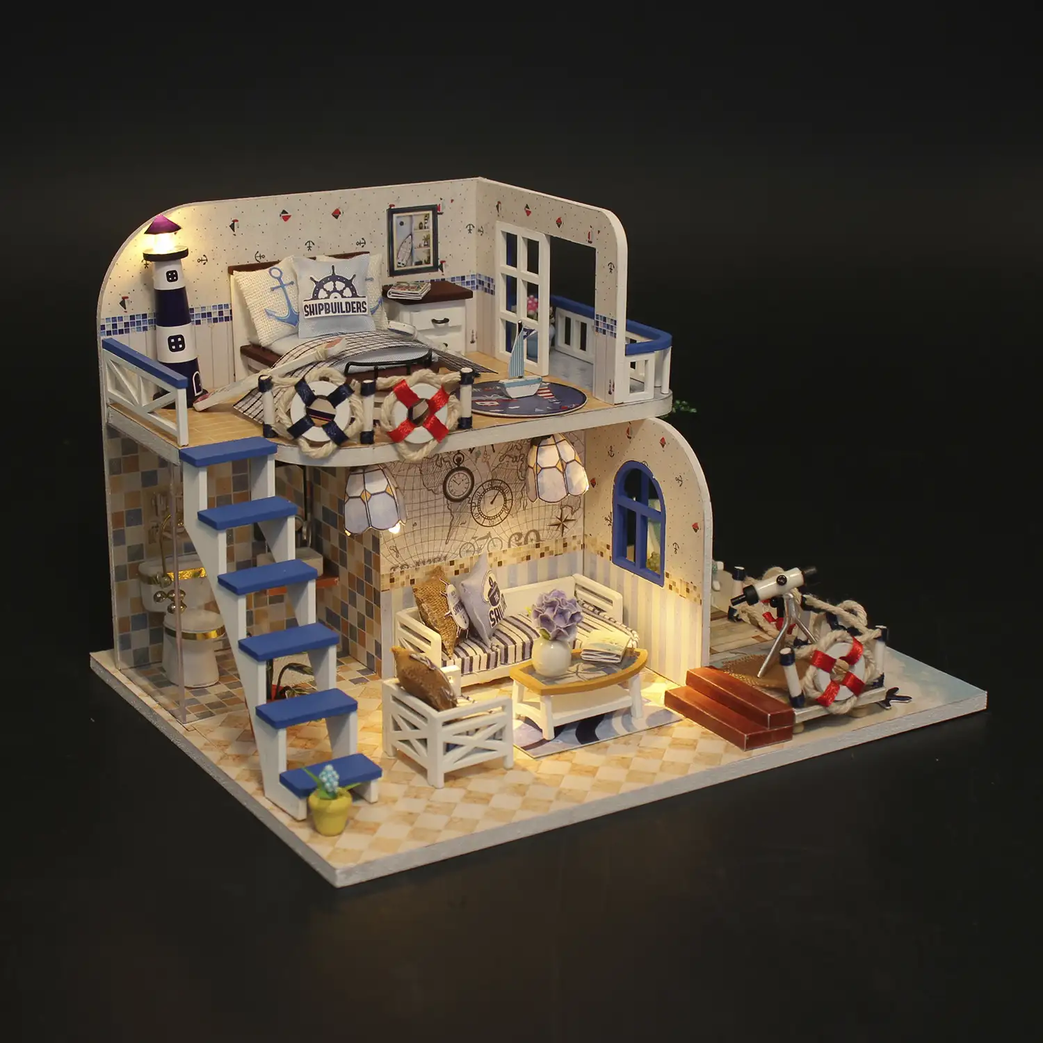 Costa Celeste. Maqueta 3D realista con gran detalle y luces led.