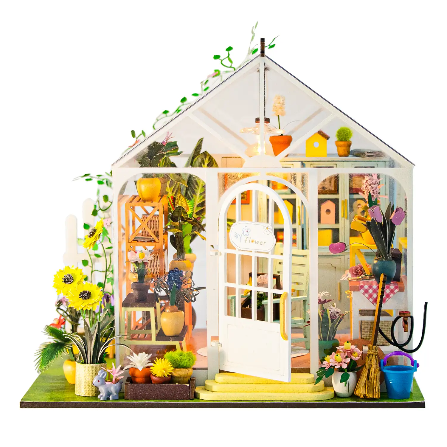 Invernadero Flores del sol. Maqueta 3D realista con gran detalle y luces led.