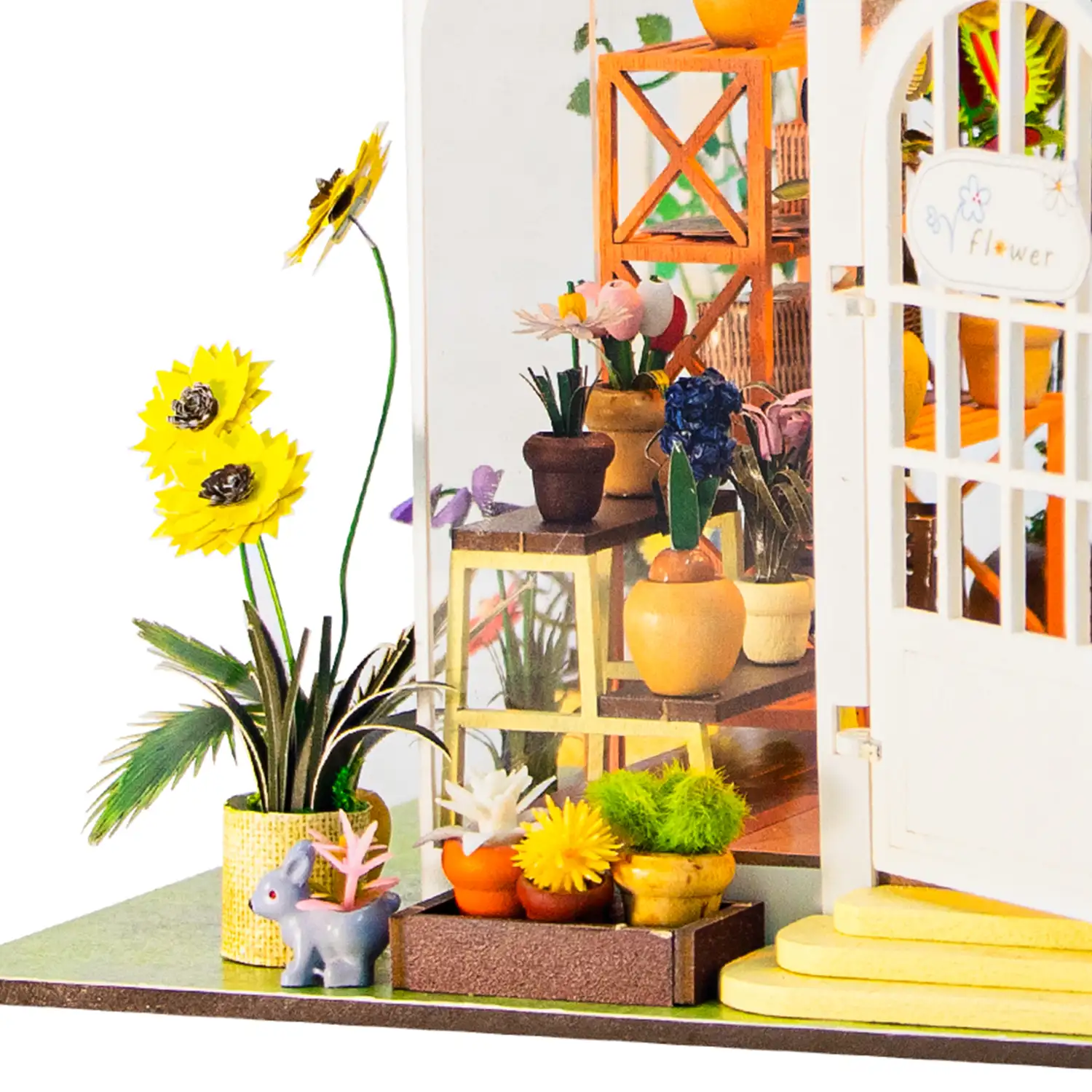 Invernadero Flores del sol. Maqueta 3D realista con gran detalle y luces led.