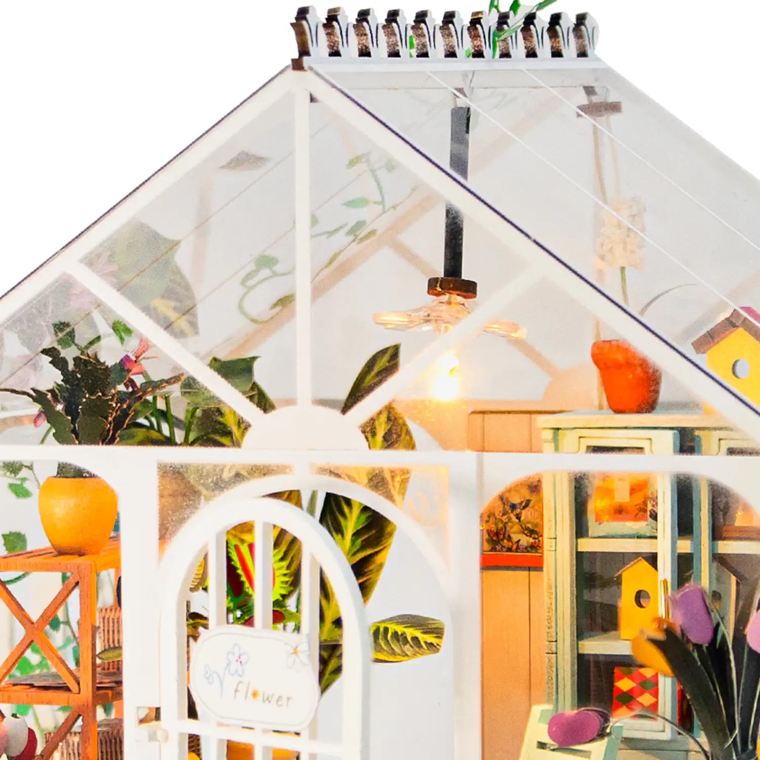 Invernadero Flores del sol. Maqueta 3D realista con gran detalle y luces led.