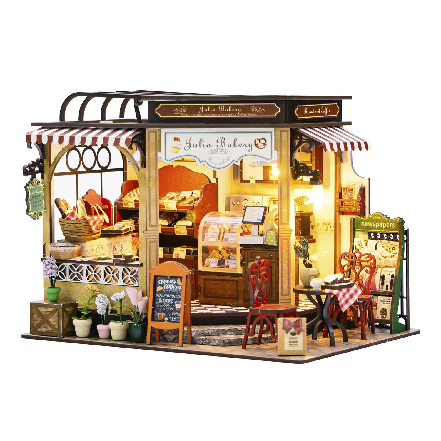 Panadería Julia. Maqueta 3D realista con gran detalle y luces led.