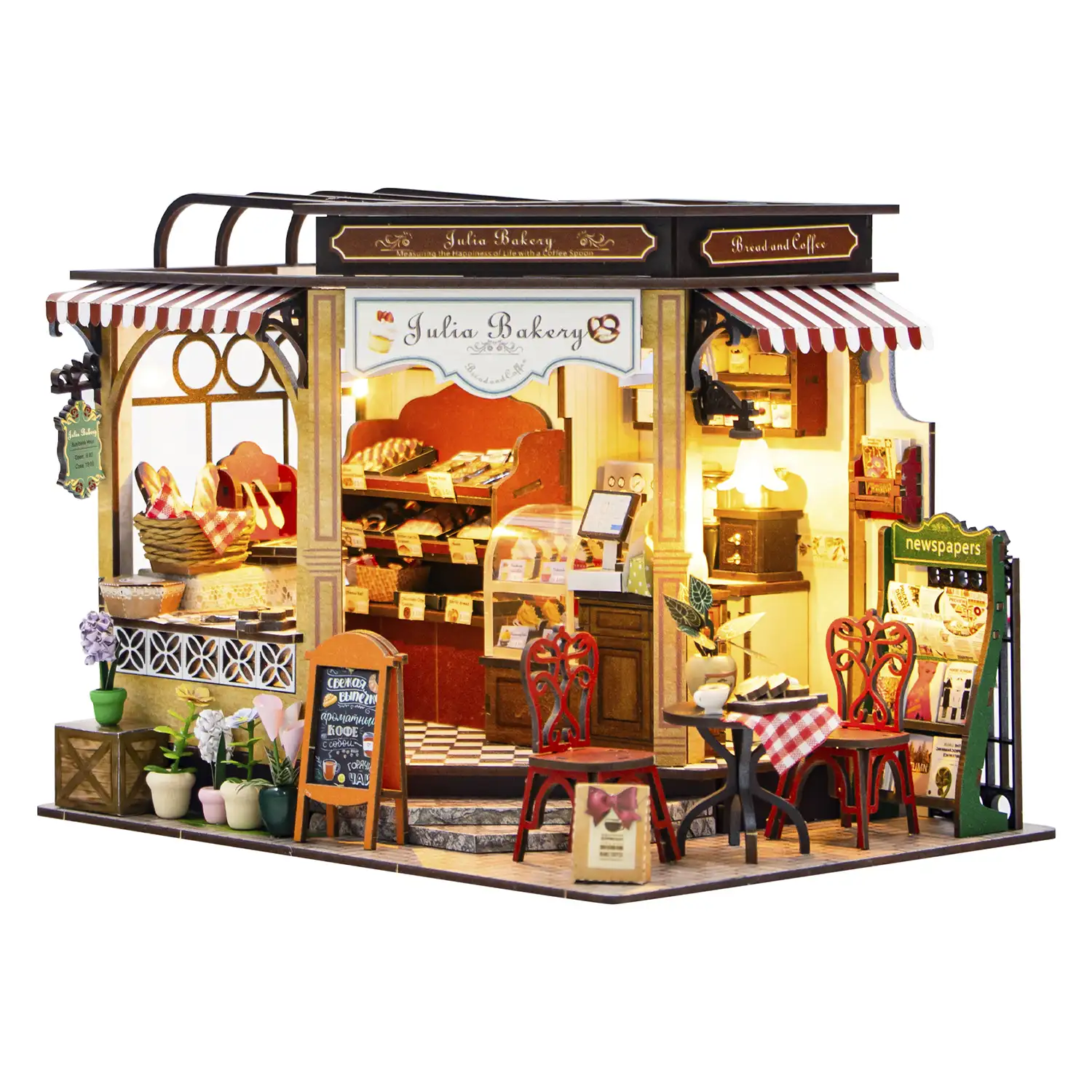 Panadería Julia. Maqueta 3D realista con gran detalle y luces led.