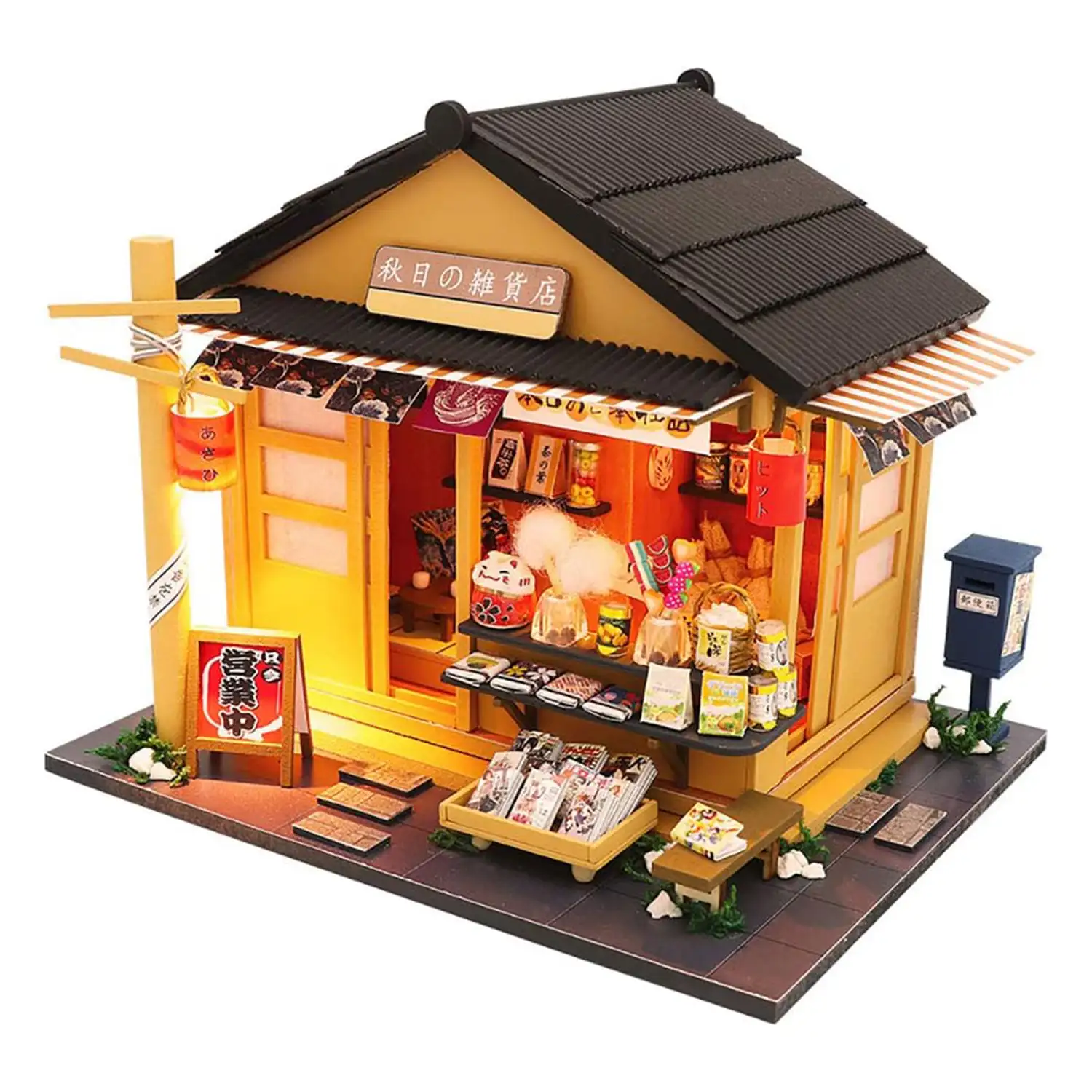 Tienda Memorias Otoñales. Maqueta 3D realista con gran detalle y luces led.
