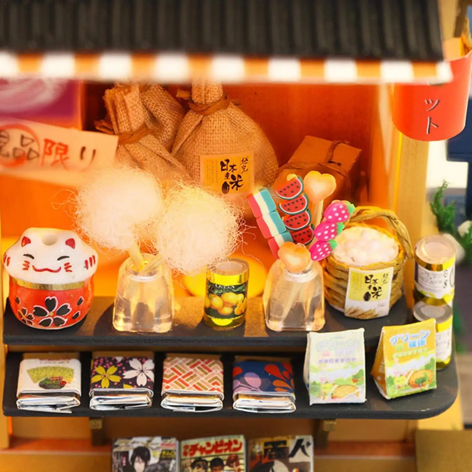 Tienda Memorias Otoñales. Maqueta 3D realista con gran detalle y luces led.