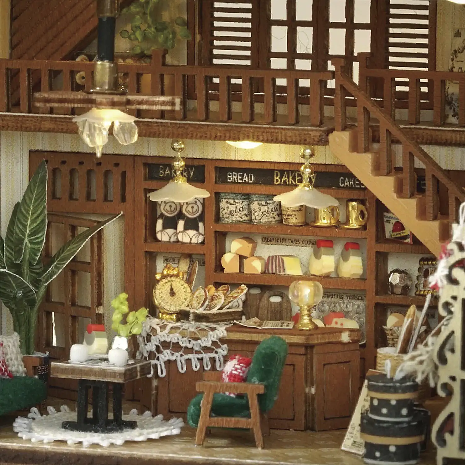 Colección Cubo fantástico, Tiempo de bagel. Maqueta plegable 3D realista con gran detalle y luces led.
