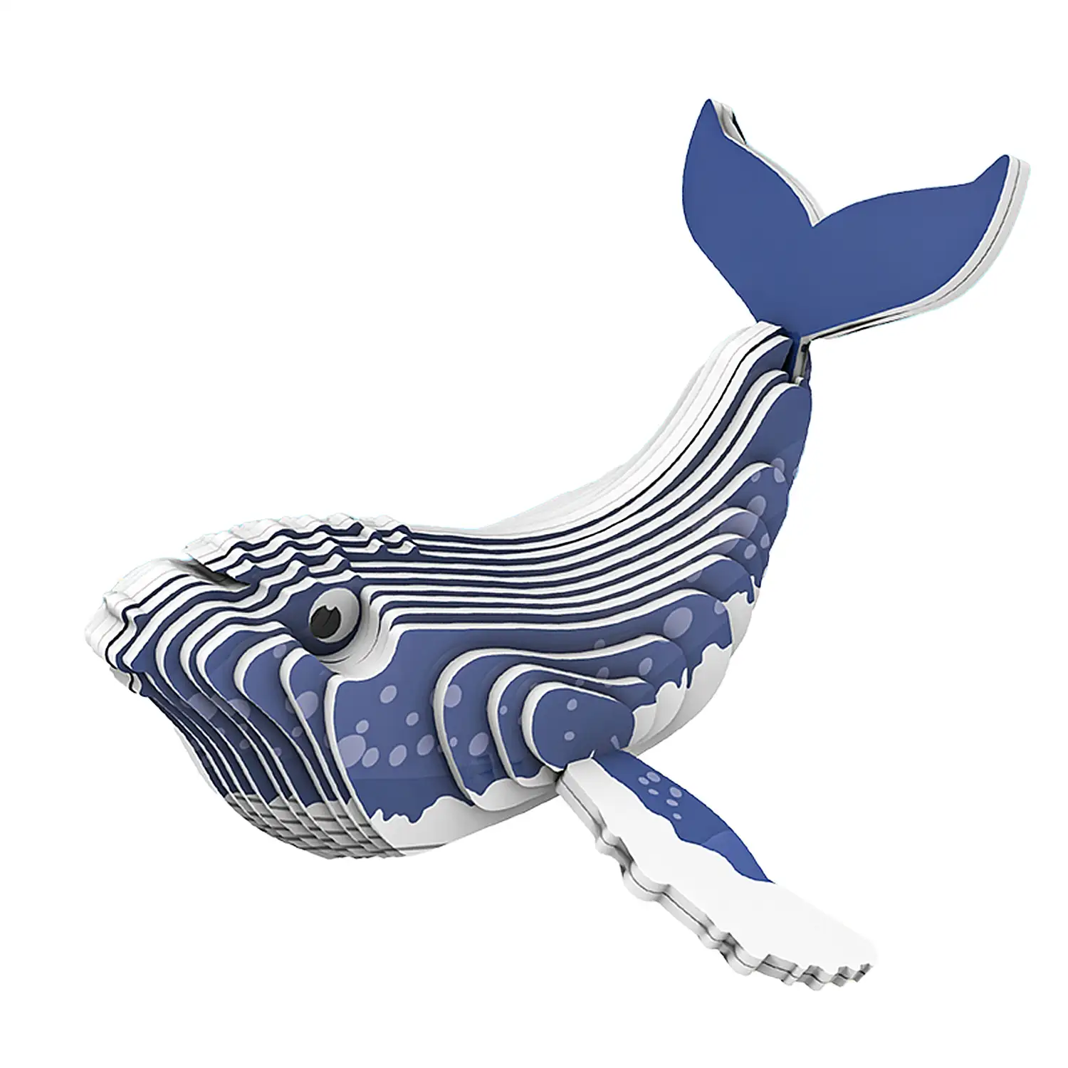 Puzle 3D de cartón con relieve. Diseño de Ballena Jorobada.