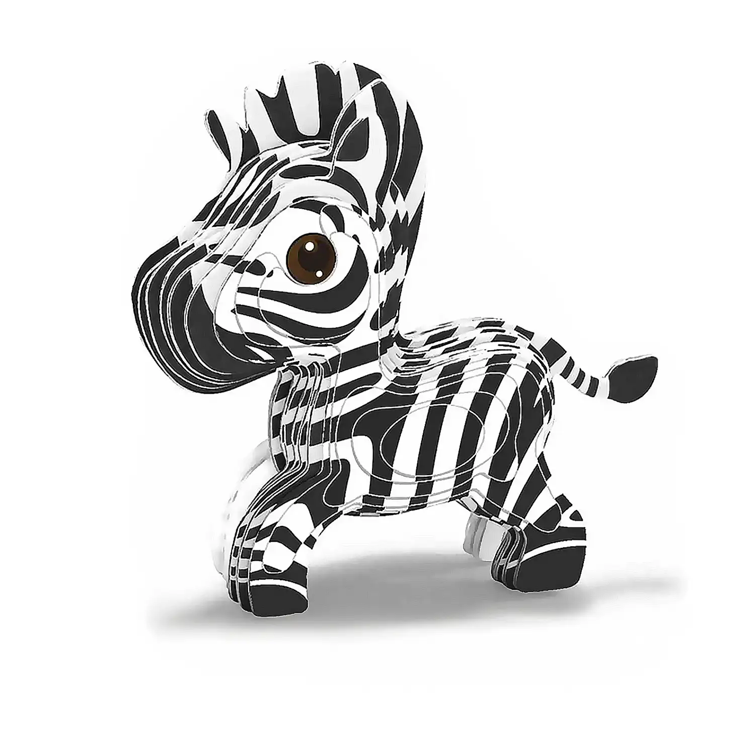 Puzle 3D de cartón con relieve. Diseño de Zebra.