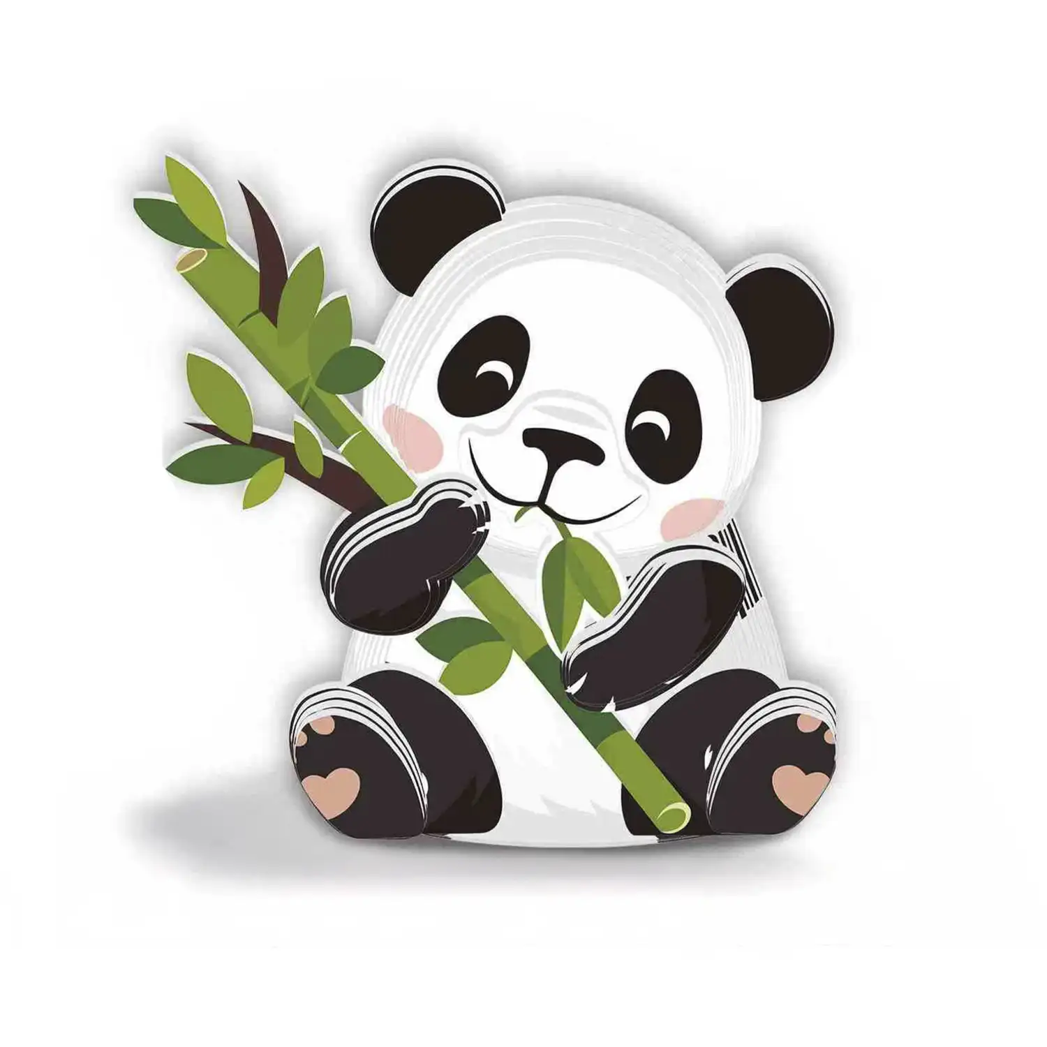Puzle 3D de cartón con relieve. Diseño de Oso panda.
