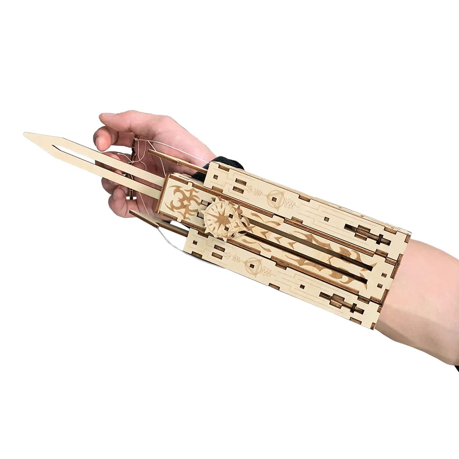 Maqueta de Madera 3D, con movimiento mecánico diseño de Hoja Oculta.