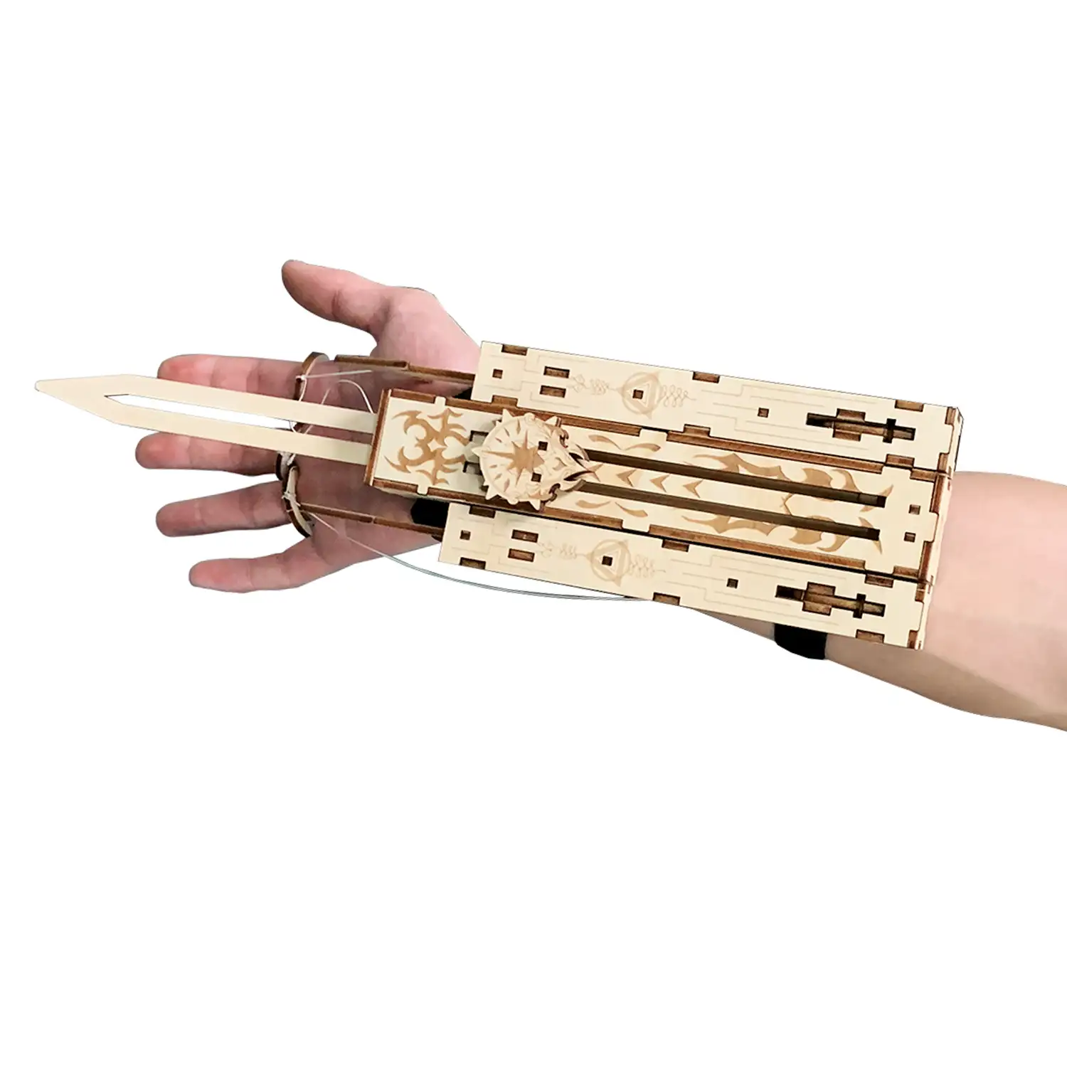 Maqueta de Madera 3D, con movimiento mecánico diseño de Hoja Oculta.