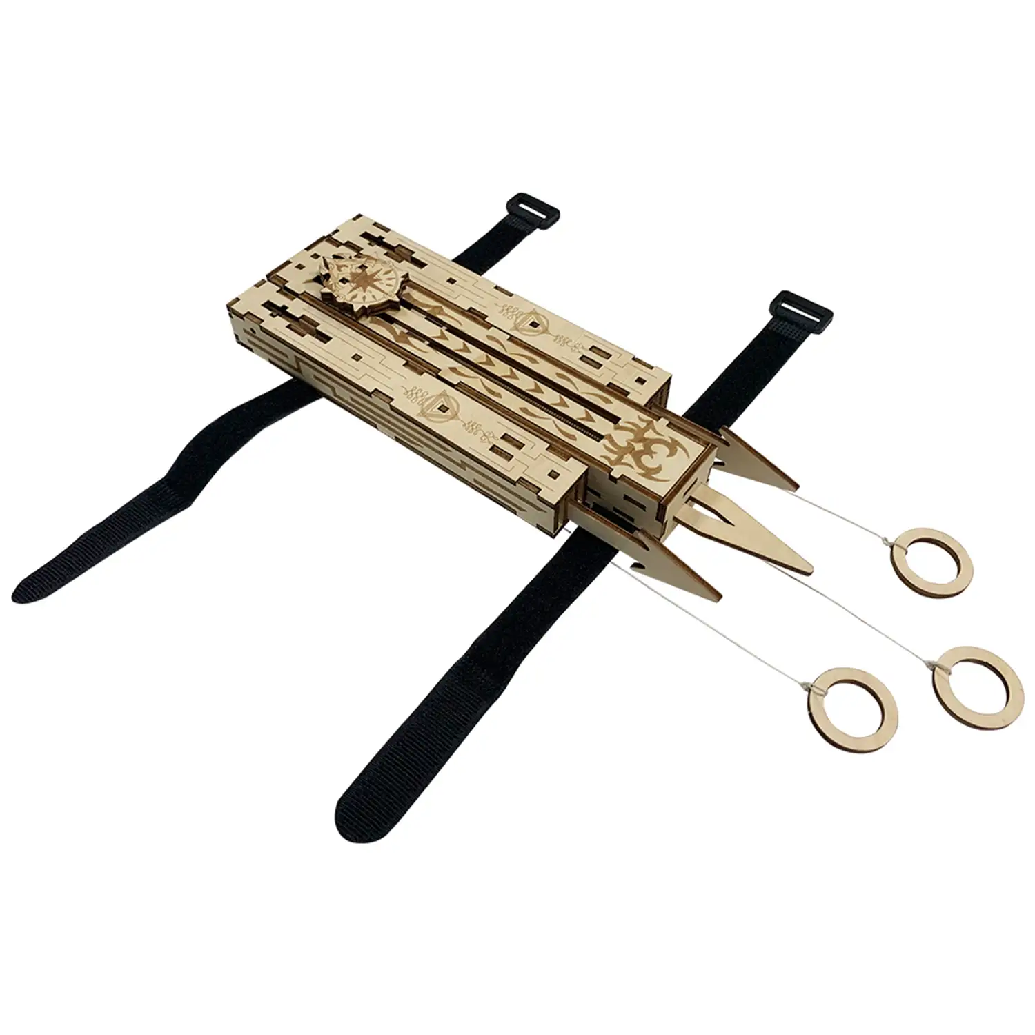 Maqueta de Madera 3D, con movimiento mecánico diseño de Hoja Oculta.