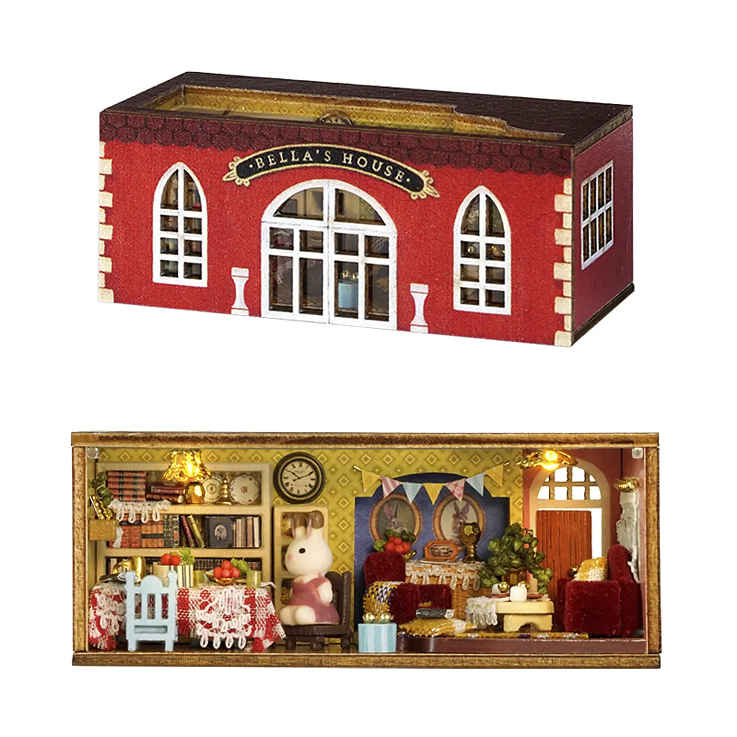 Colección Ciudad de bloques, Salón de Bella. Maqueta 3D realista con gran detalle y luces led.