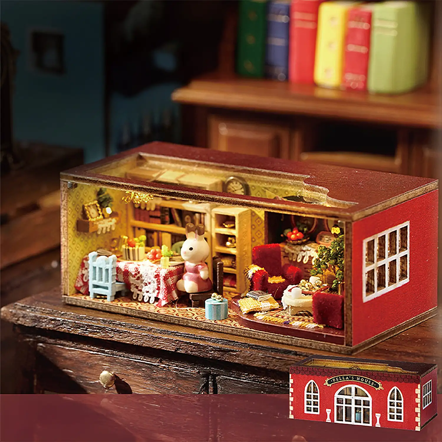 Colección Ciudad de bloques, Salón de Bella. Maqueta 3D realista con gran detalle y luces led.