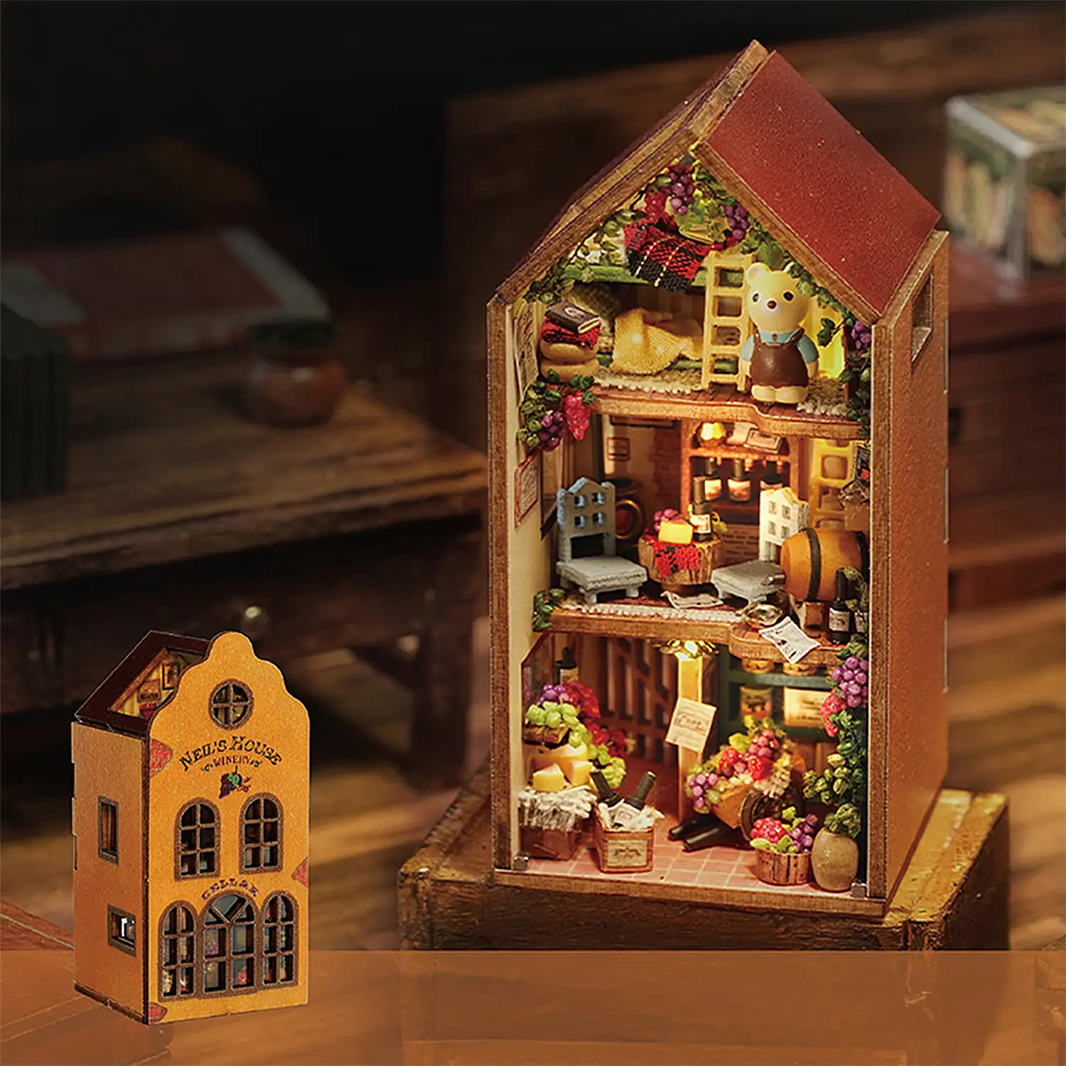 Colección Ciudad de bloques, Taller de Neil. Maqueta 3D realista con gran detalle y luces led.