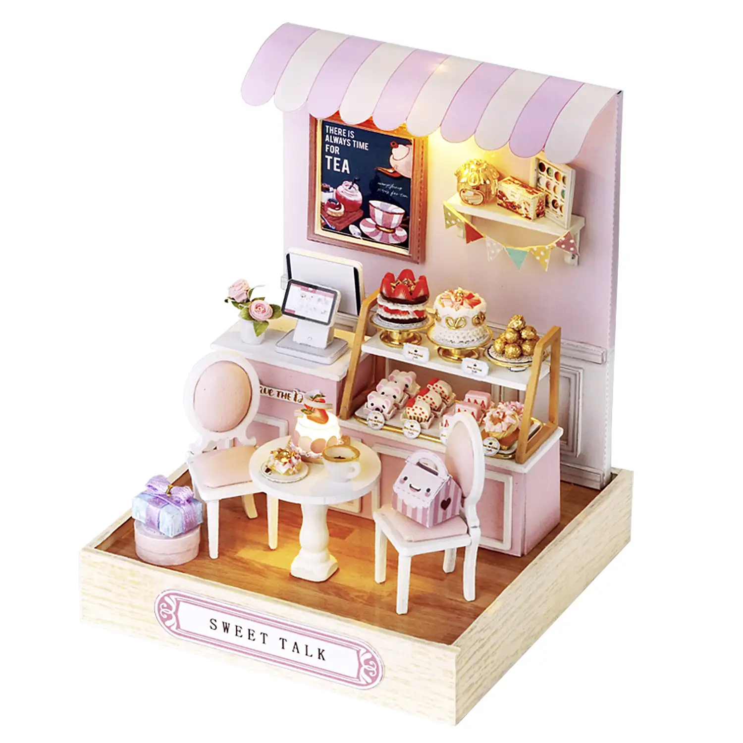 Colección Rincón de la felicidad, Dulce conversación. Maqueta 3D realista con gran detalle y luces led.