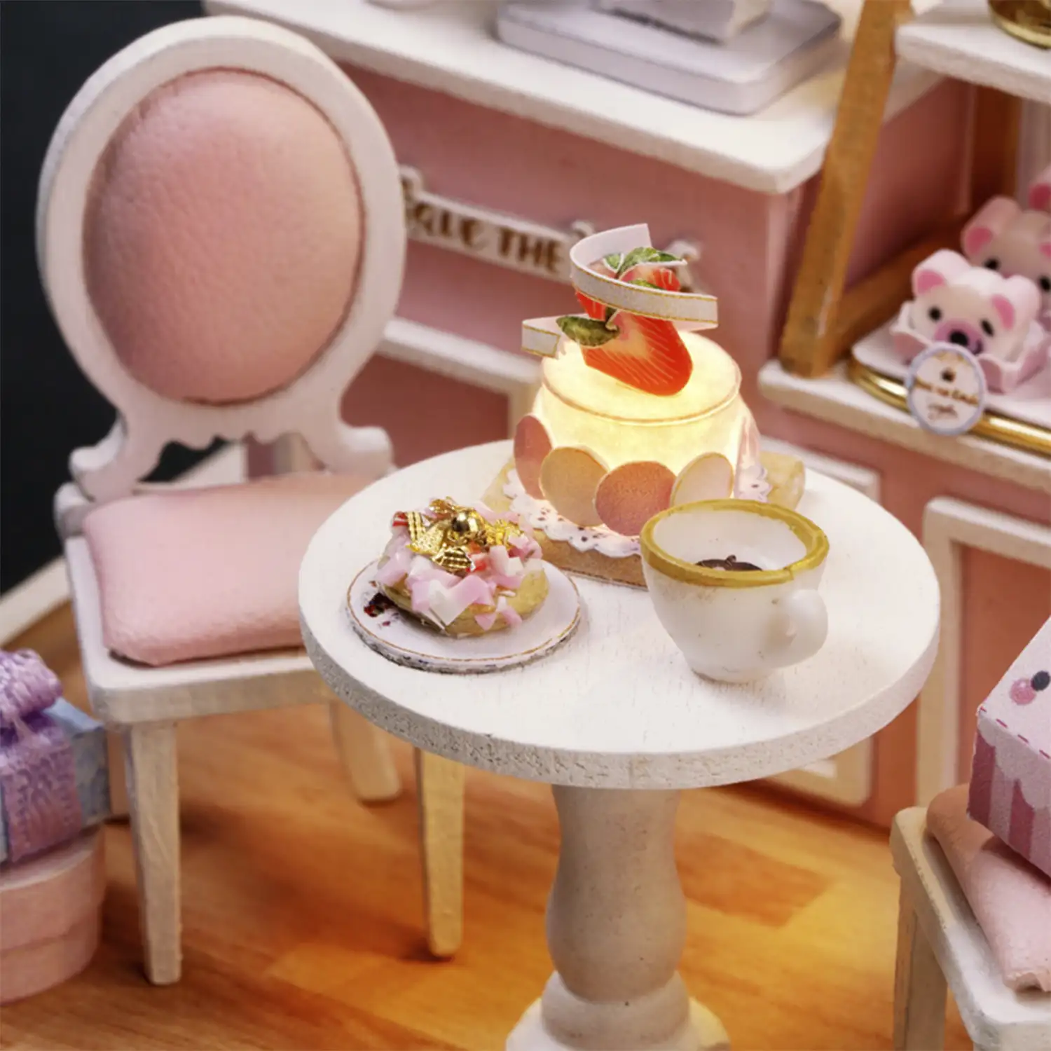 Colección Rincón de la felicidad, Dulce conversación. Maqueta 3D realista con gran detalle y luces led.