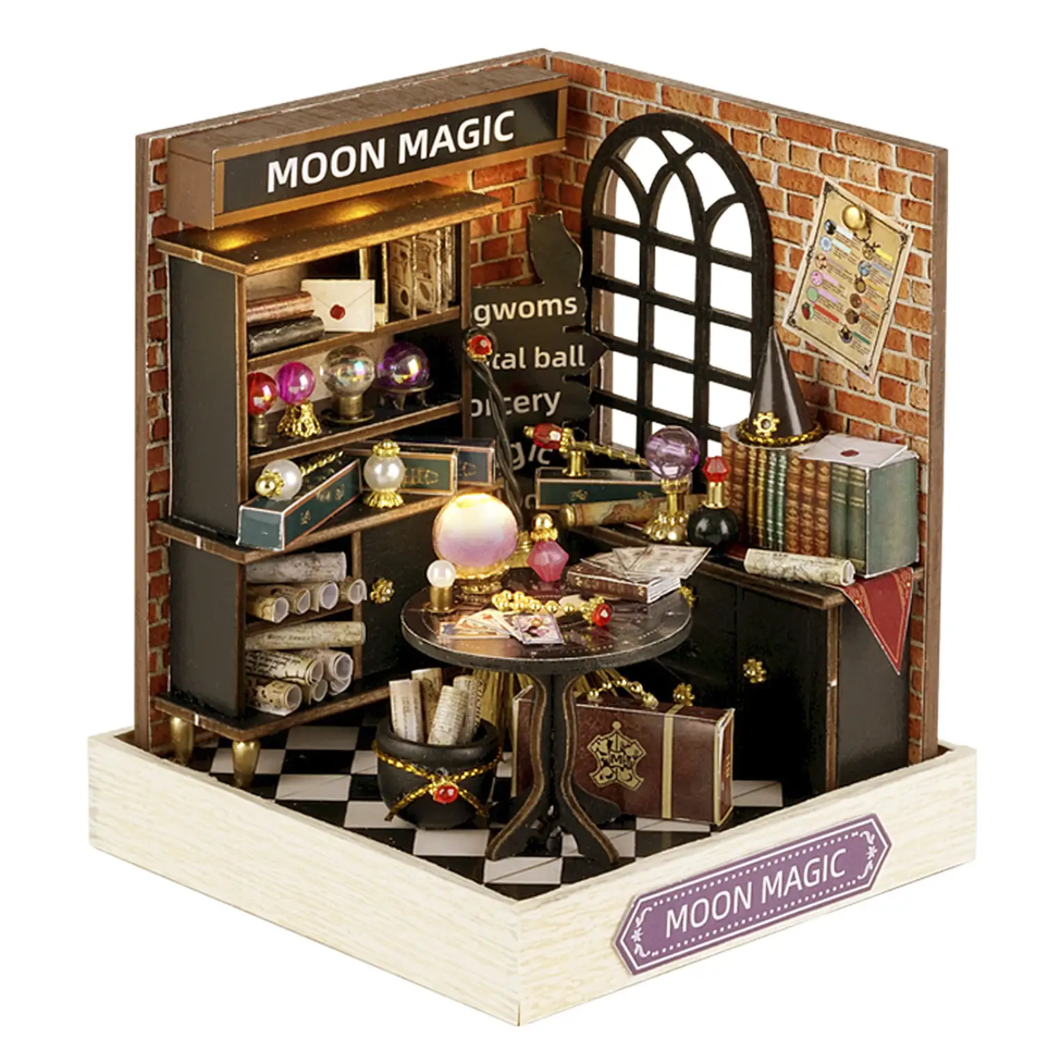 Colección Rincón de la felicidad, Magia Lunar. Maqueta 3D realista con gran detalle, cubierta antipolvo y luces led.