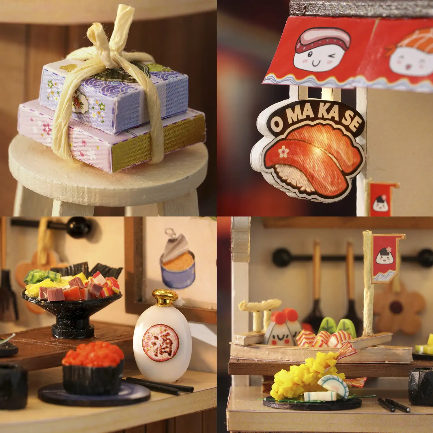 Colección Rincón de la felicidad, Casa de comidas ambulante. Maqueta 3D realista con gran detalle, cubierta antipolvo y luces led.