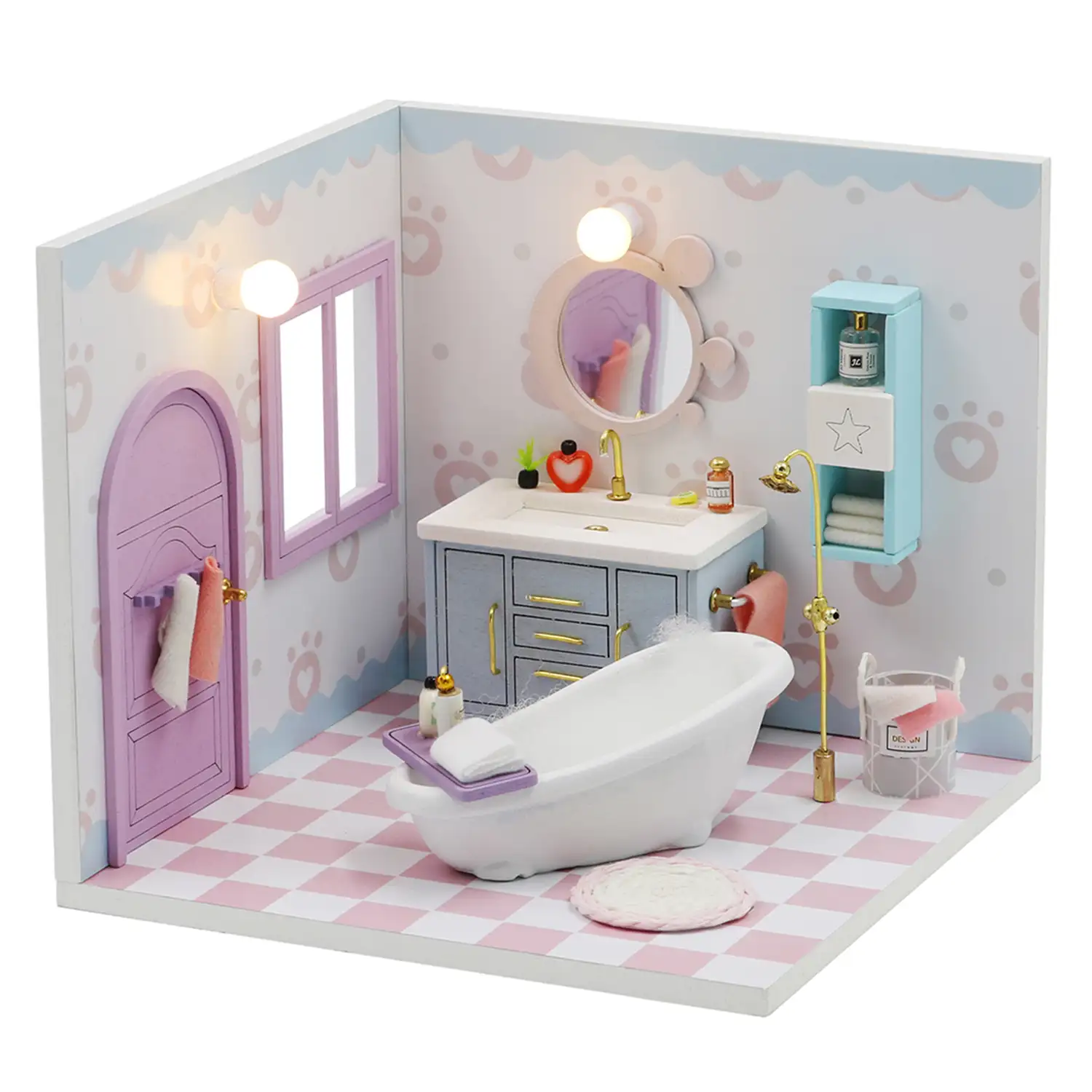 Baño. Maqueta 3D realista con gran detalle y luces led. Parte de la maqueta 