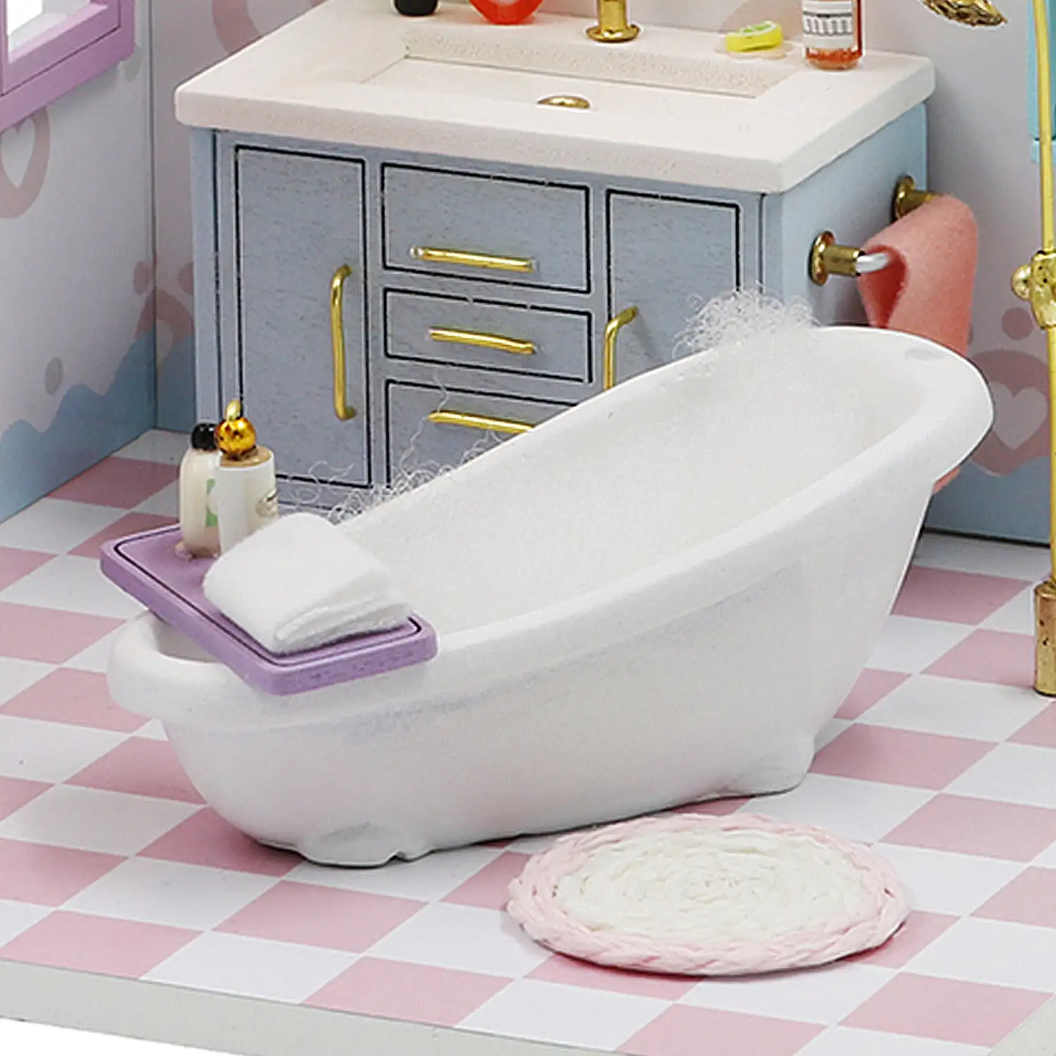 Baño. Maqueta 3D realista con gran detalle y luces led. Parte de la maqueta 