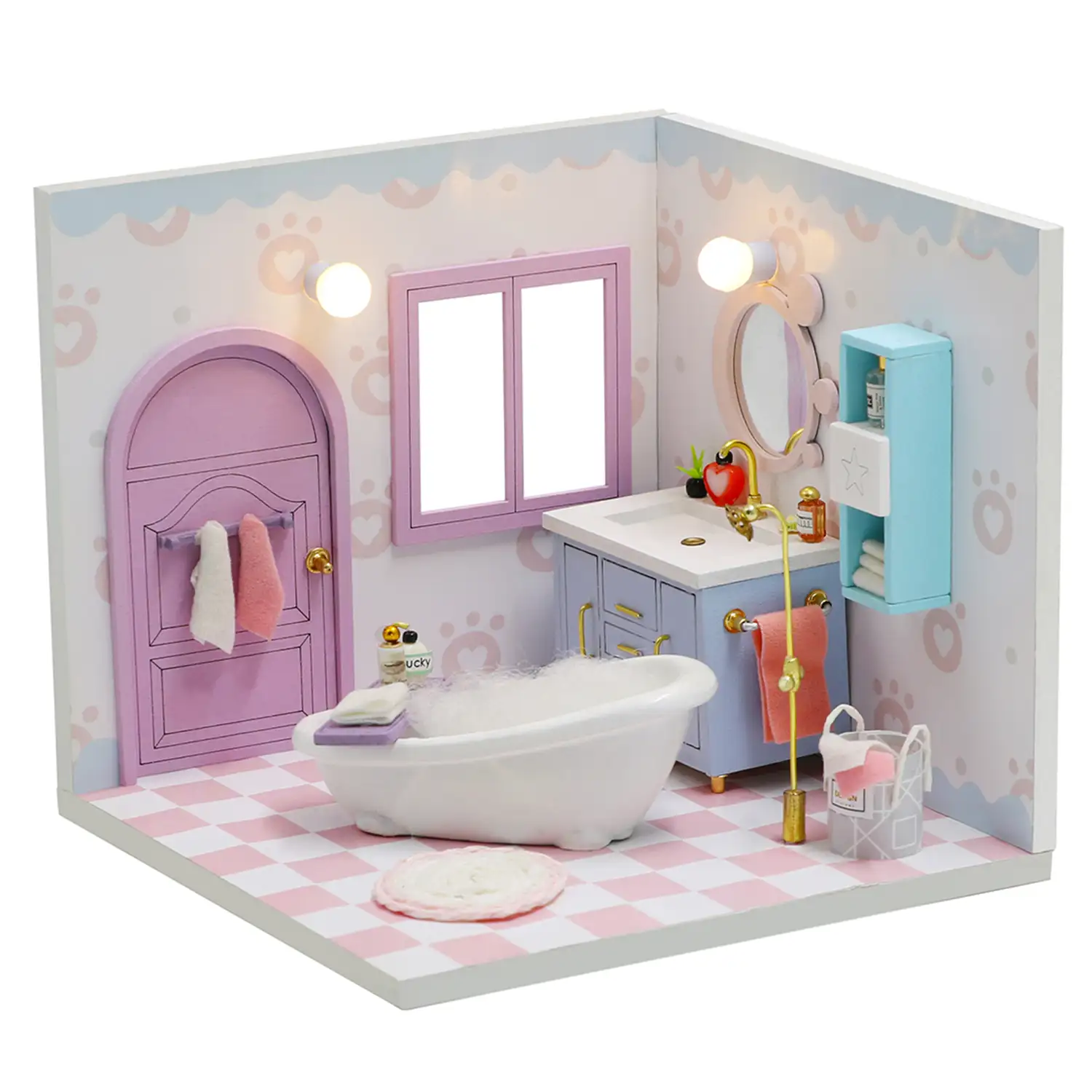Baño. Maqueta 3D realista con gran detalle y luces led. Parte de la maqueta 