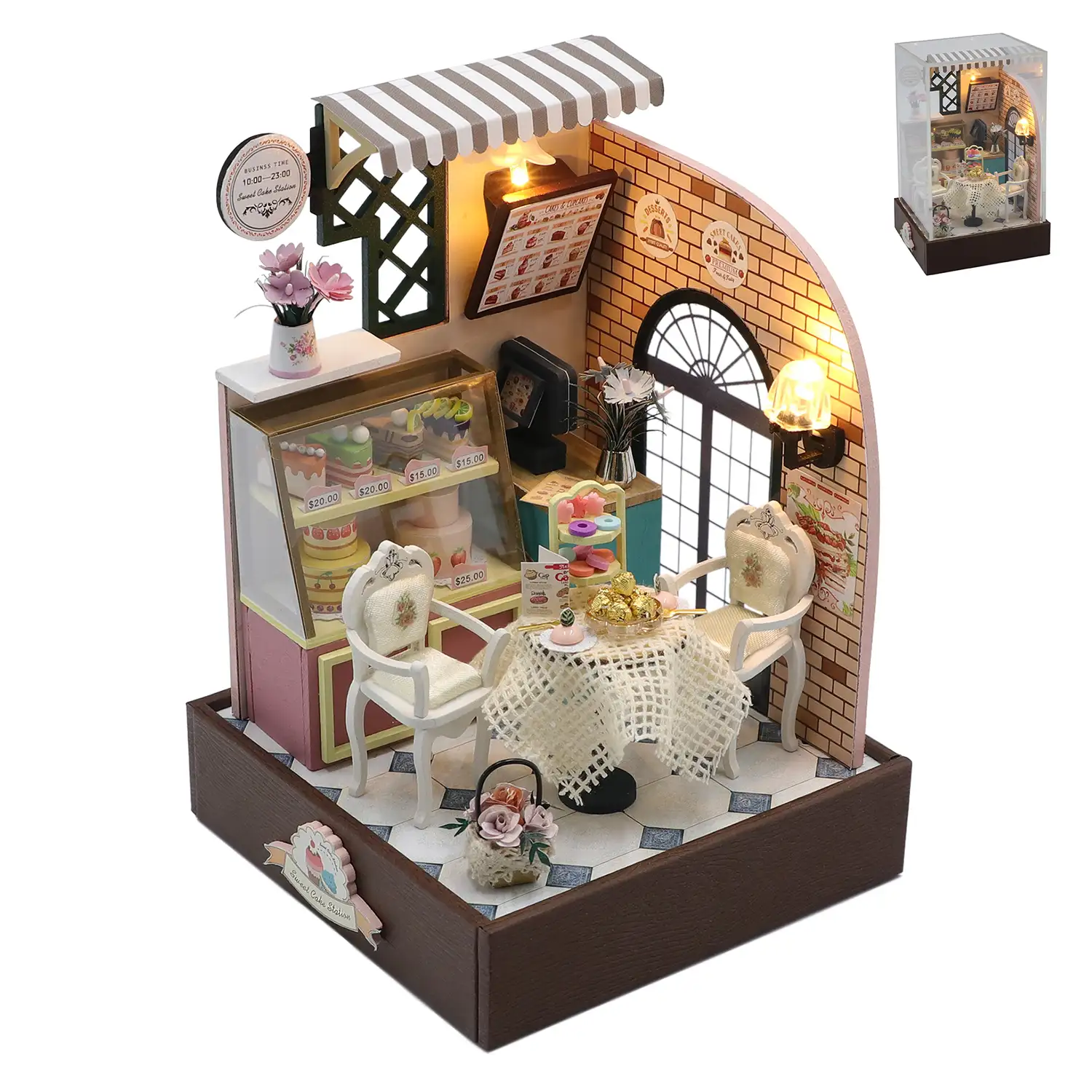 Pastelería Dulce Diario. Maqueta 3D realista con gran detalle y luces led.