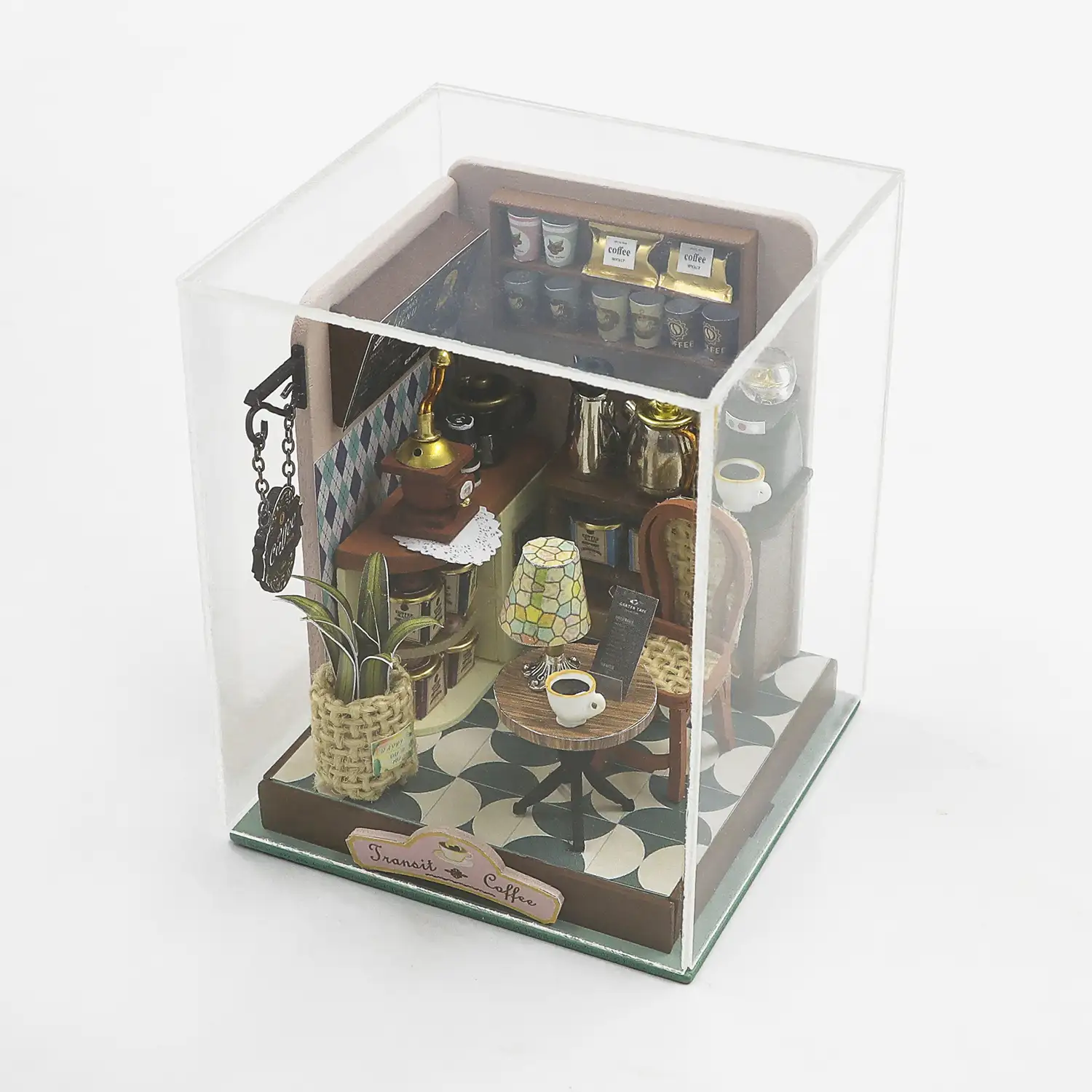 Cafetería de Tránsito. Maqueta 3D realista con gran detalle y luces led.