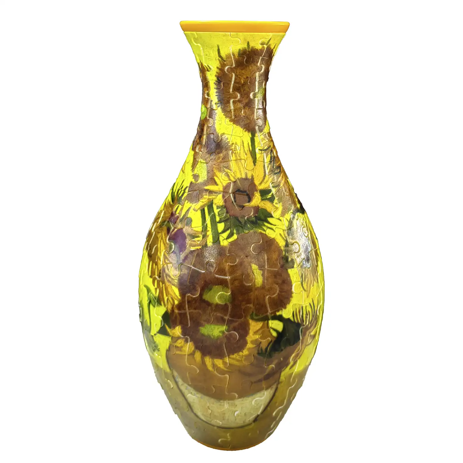 Puzle 3D en ABS con 160 piezas. Diseño Vasija tradicional con Girasoles.