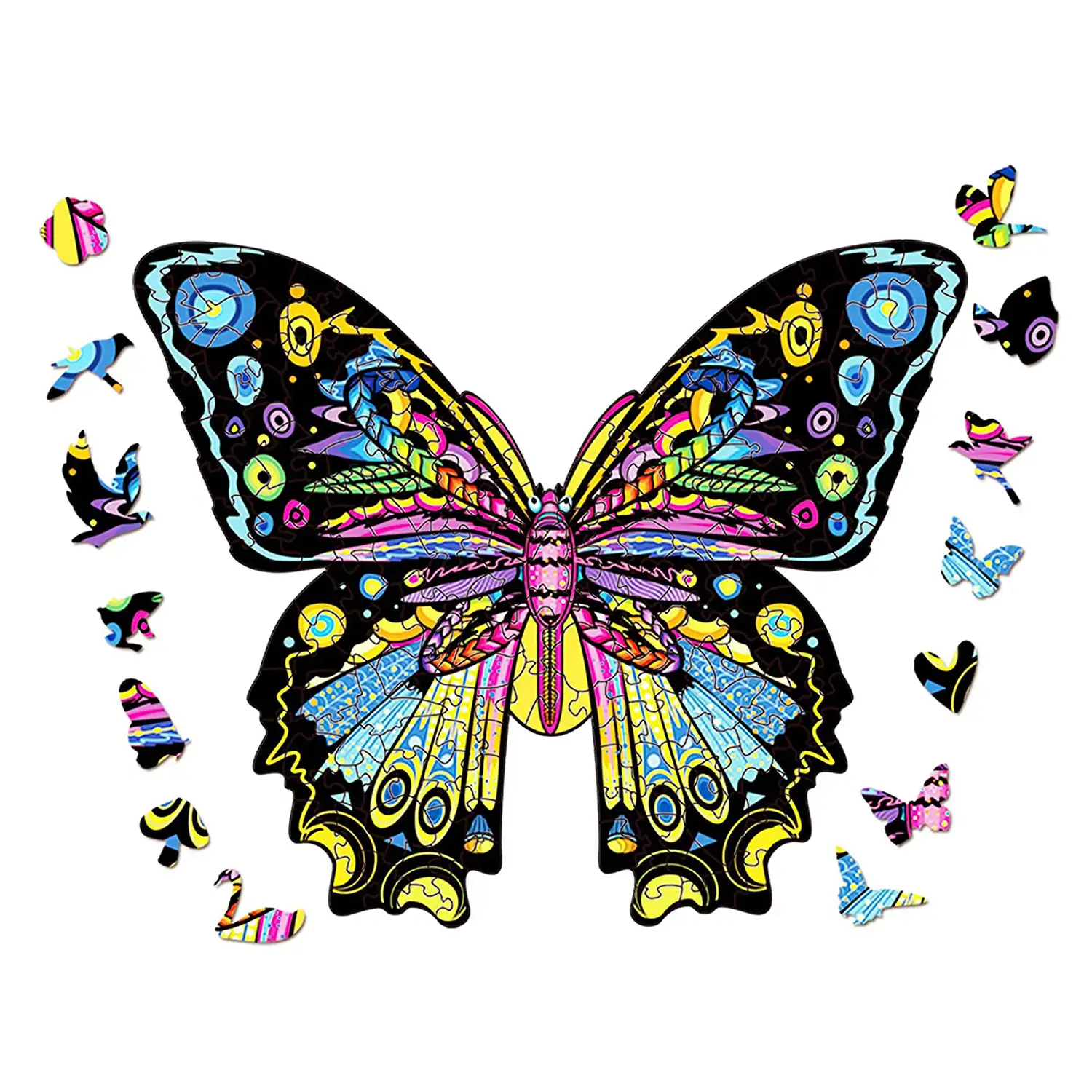 Puzle de Madera con diseño de Mariposa. 200 piezas.