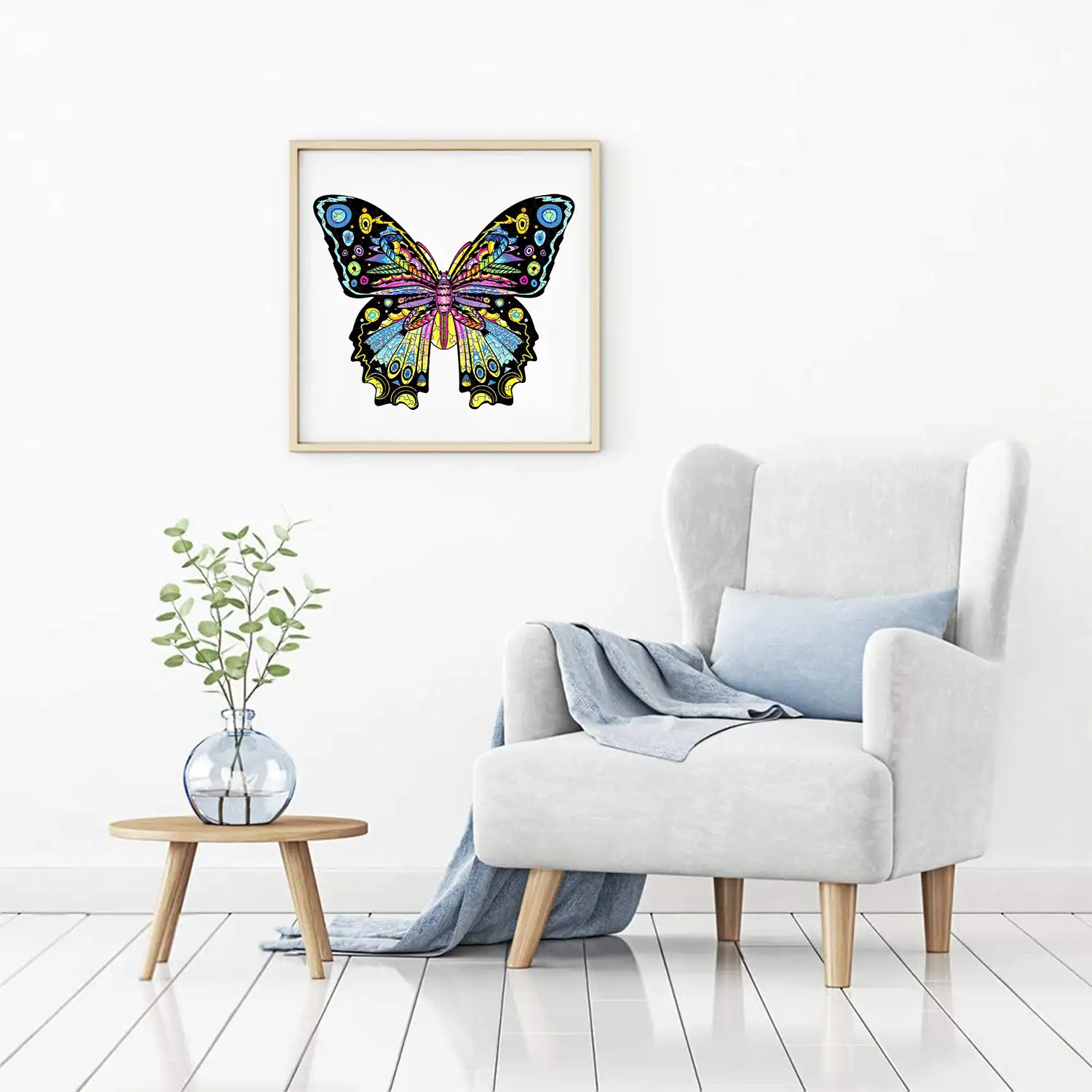 Puzle de Madera con diseño de Mariposa. 200 piezas.