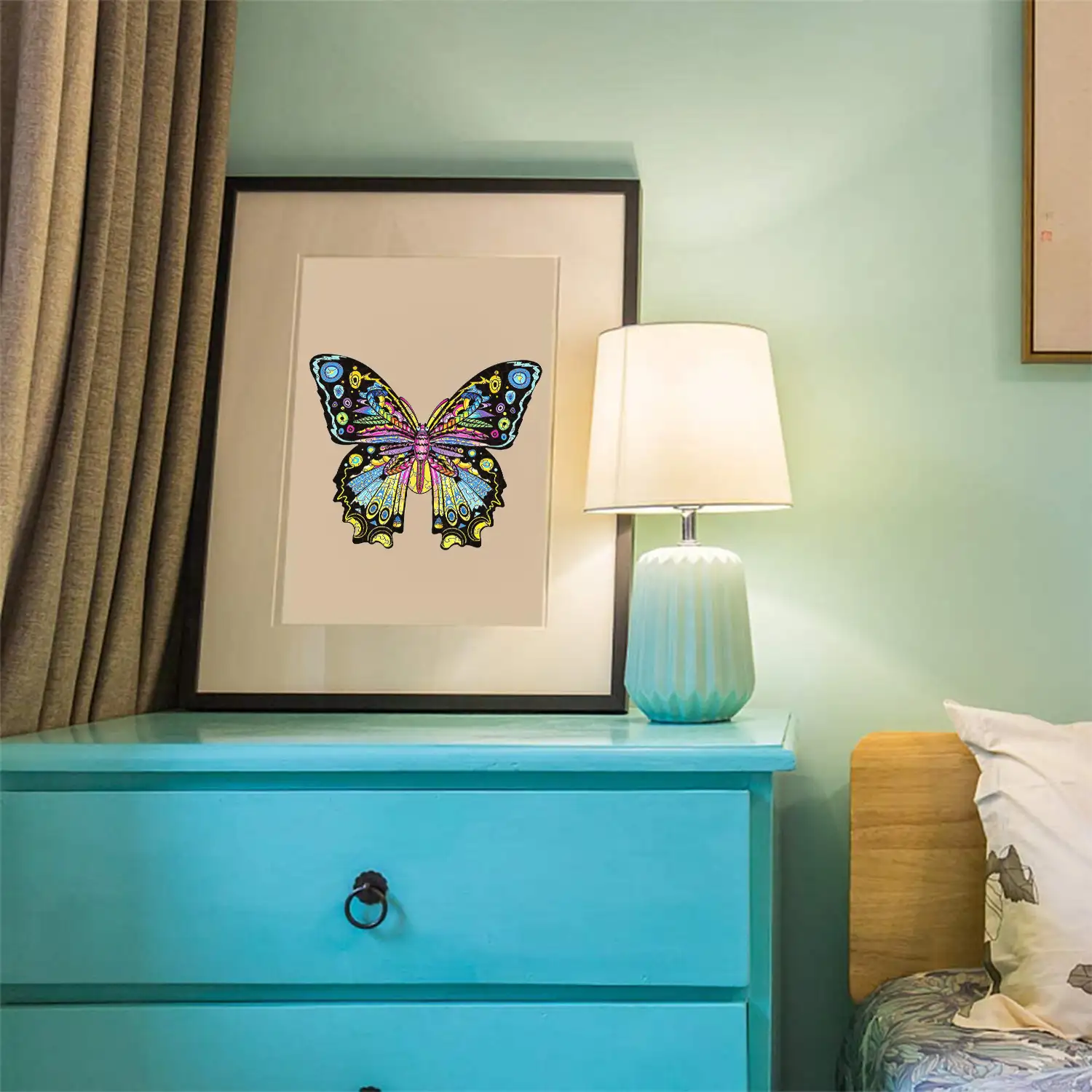 Puzle de Madera con diseño de Mariposa. 100 piezas.