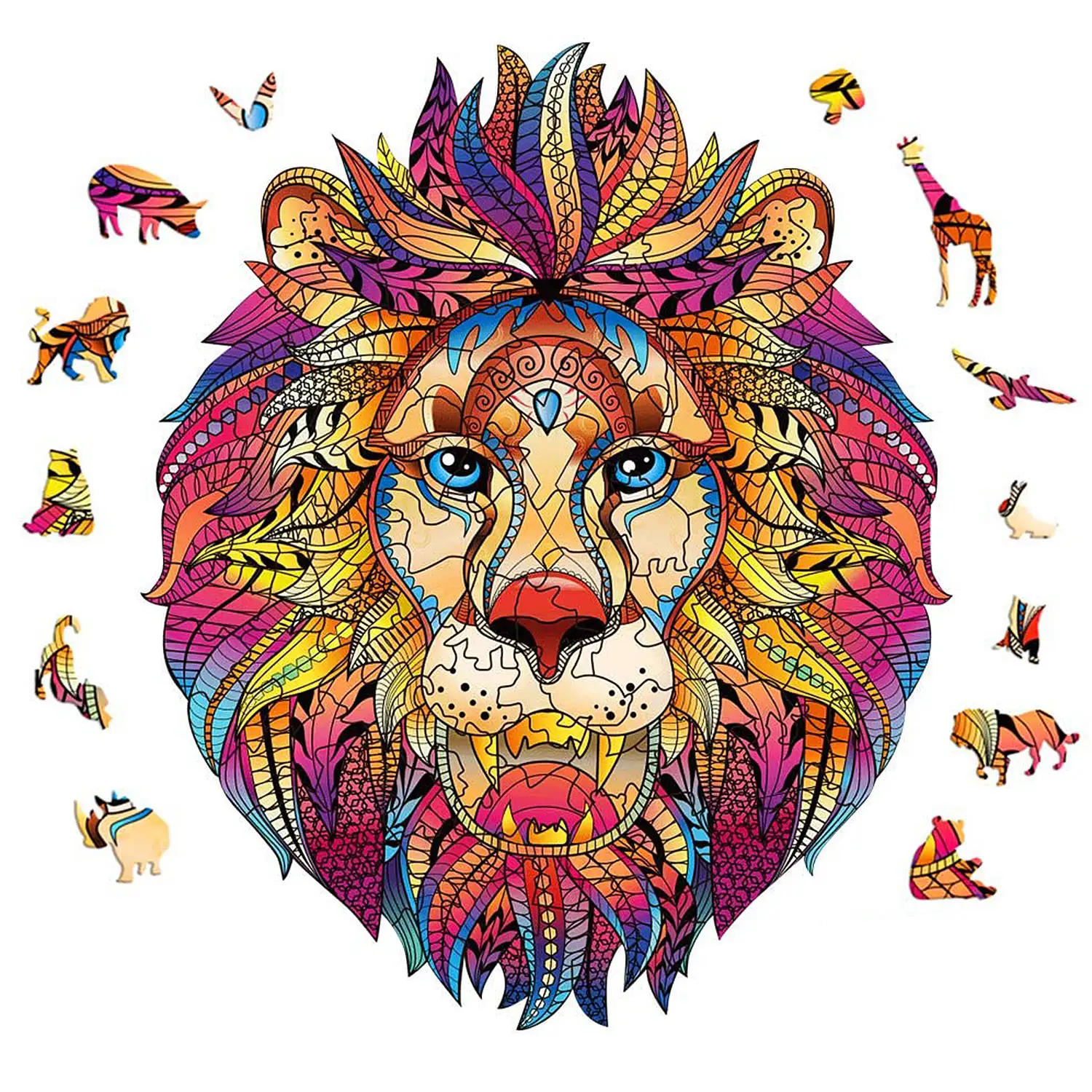 Puzle de Madera con diseño de León. 300 piezas.