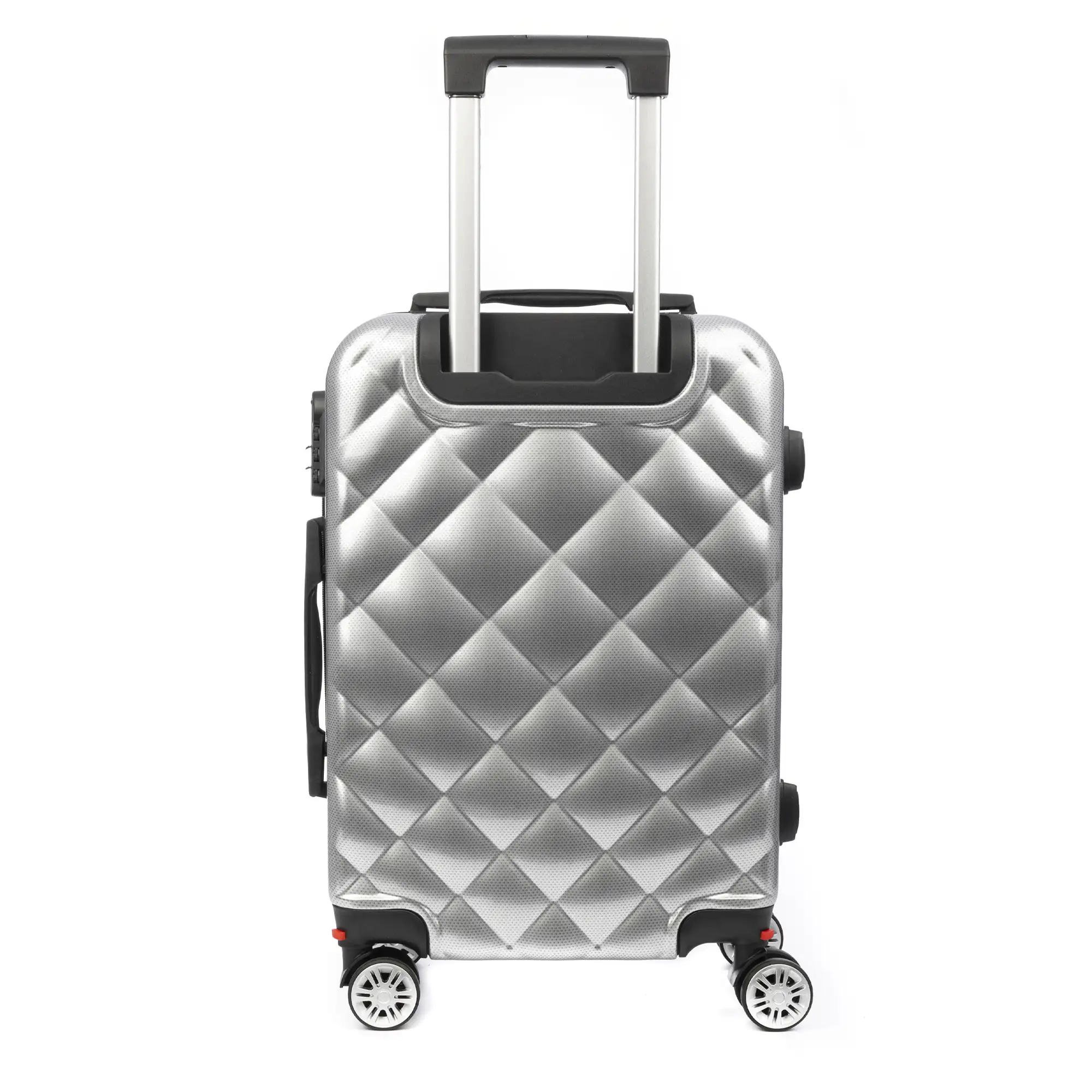 Maleta de cabina Trolley en material ligero de ABS + PC de alta resistencia. Cerradura numérica y 4 ruedas dobles extraíbles y giratorias 360°.