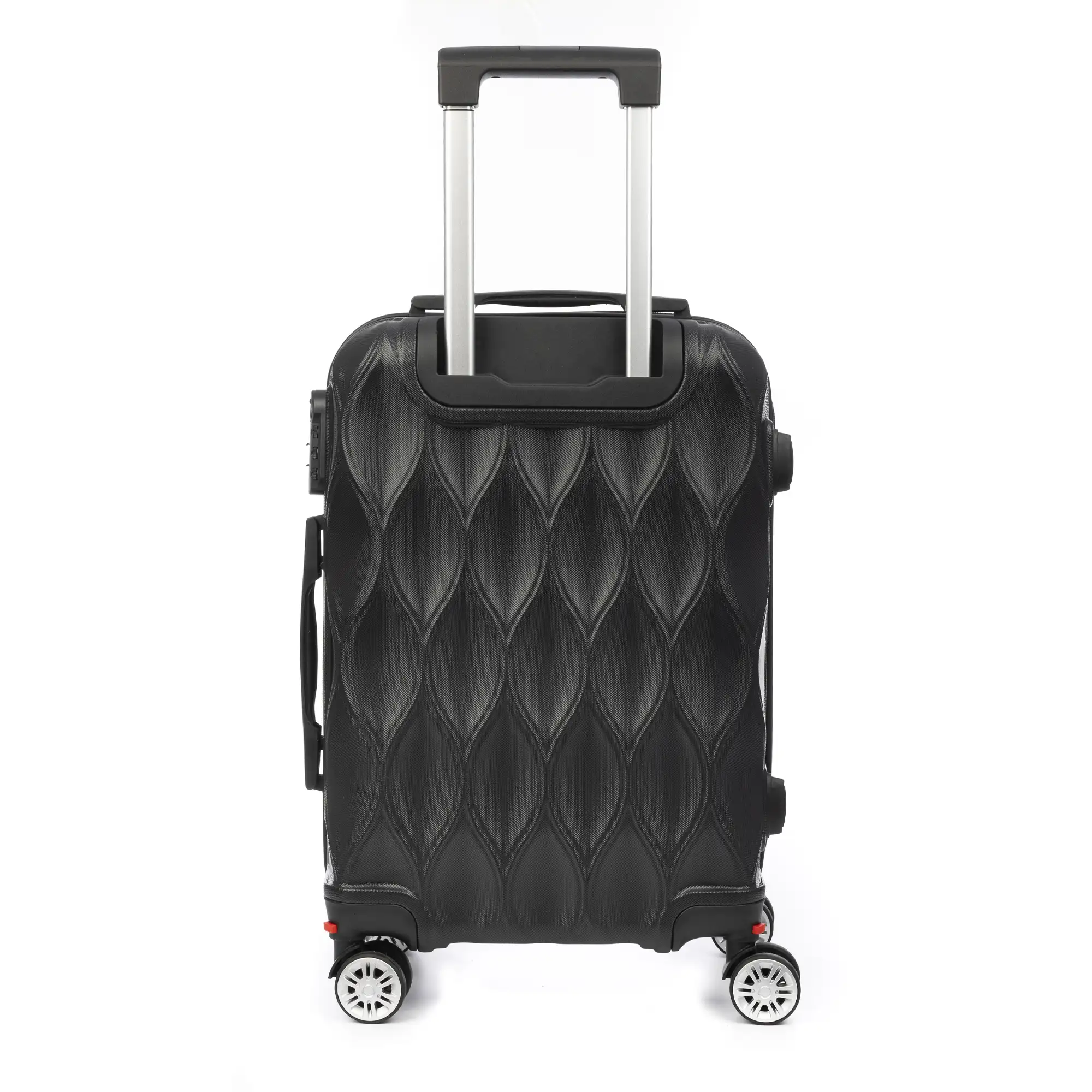 Maleta de cabina Trolley en material ligero de ABS de alta resistencia. Cerradura numérica y 4 ruedas dobles extraíbles y giratorias 360°.