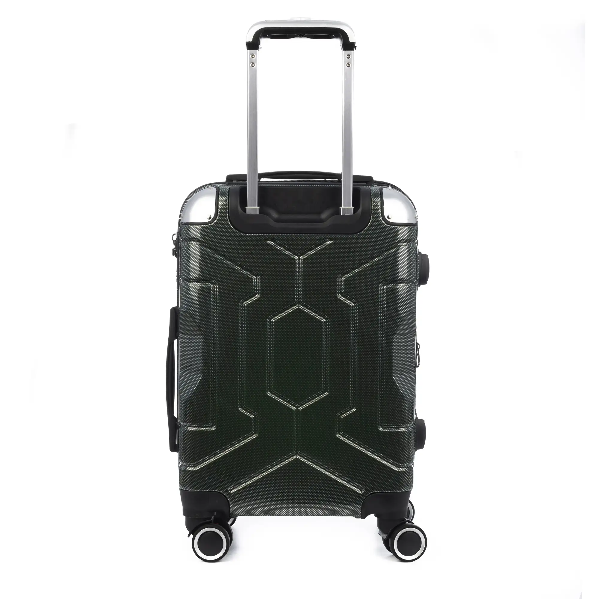 Maleta de cabina Trolley extensible en material ligero de ABS+PC de alta resistencia con esquinas reforzadas. Cerradura numérica TSA, 4 ruedas dobles extraíbles y giratorias 360°.