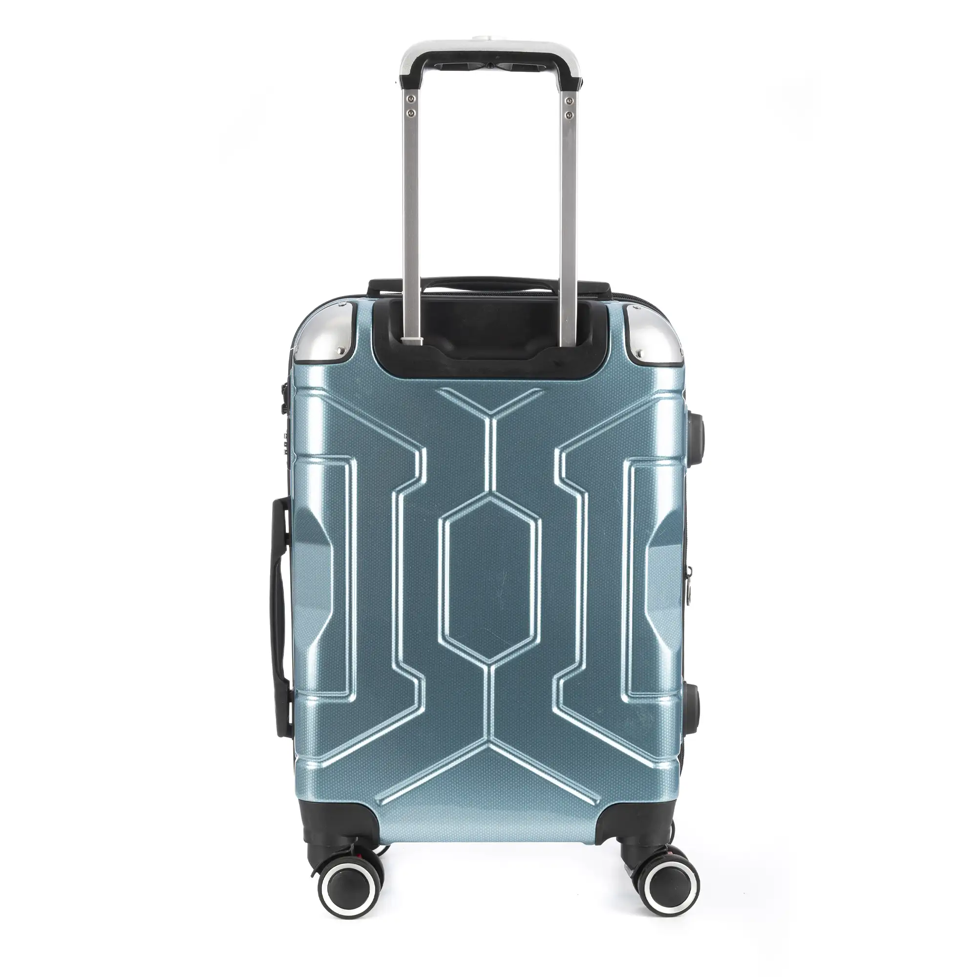 Maleta de cabina Trolley extensible en material ligero de ABS+PC de alta resistencia con esquinas reforzadas. Cerradura numérica TSA, 4 ruedas dobles extraíbles y giratorias 360°.