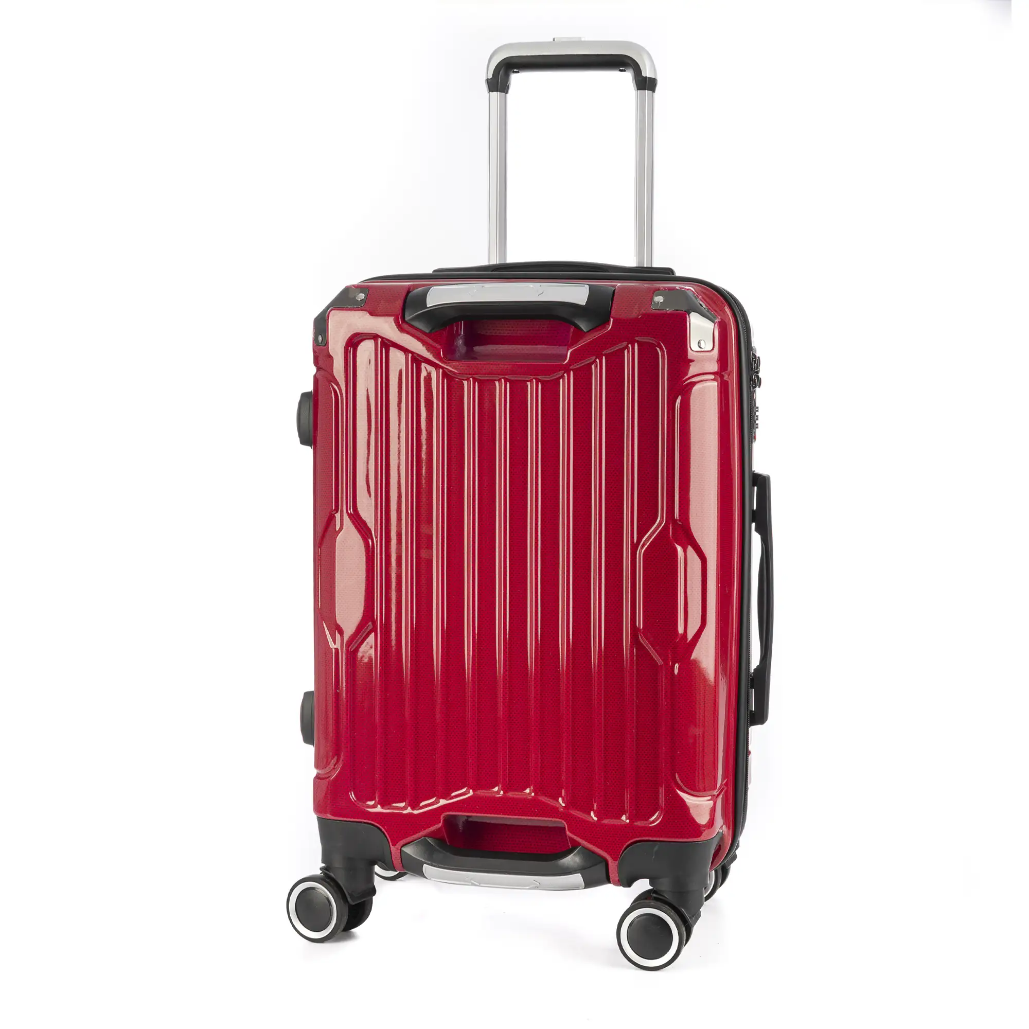 Maleta de cabina Trolley extensible en material ligero de ABS+PC de alta resistencia con esquinas reforzadas. Cerradura numérica TSA, 4 ruedas dobles extraíbles y giratorias 360°.