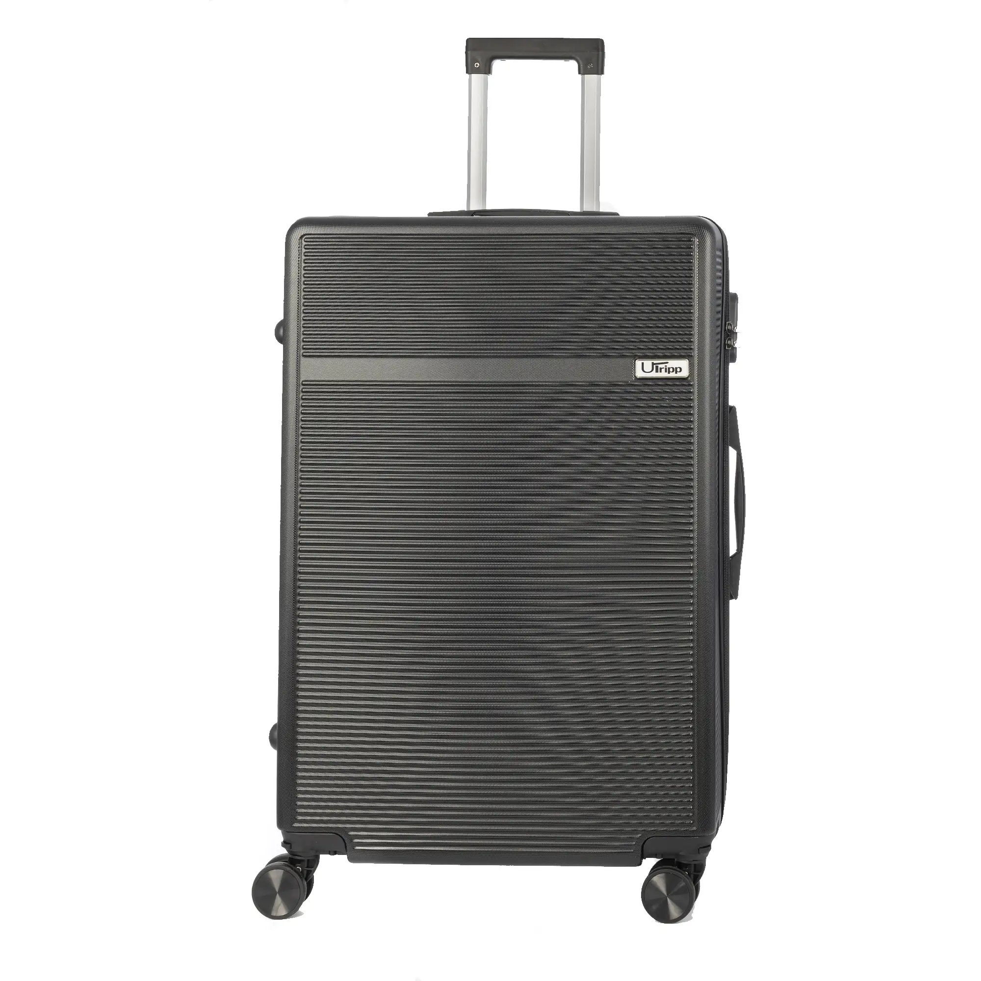 Maleta gran volumen trolley rígida ultraligera, de ABS de alta resistencia. Cerradura numérica y 4 ruedas dobles extraíbles y giratorias 360°.