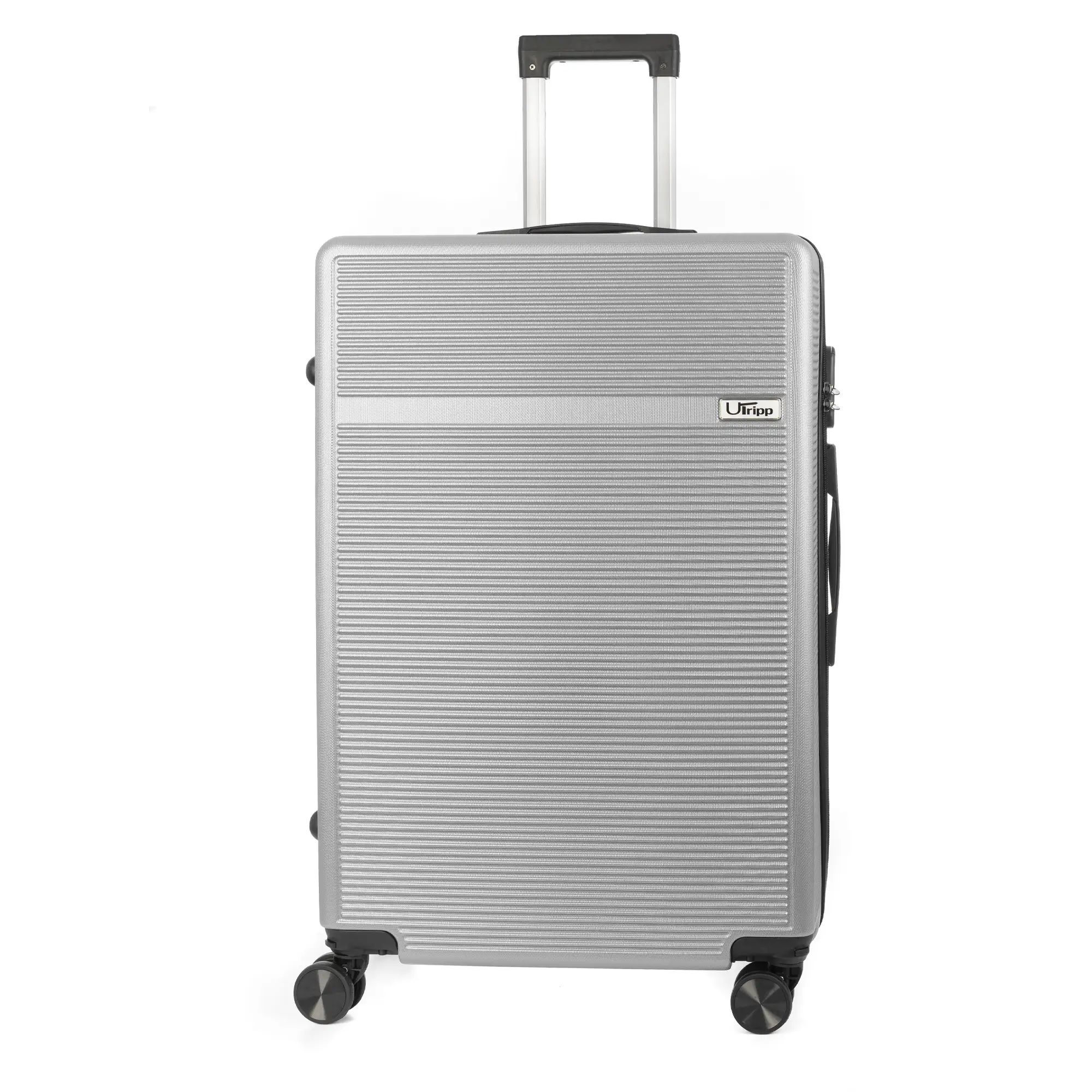 Maleta gran volumen trolley rígida ultraligera, de ABS de alta resistencia. Cerradura numérica y 4 ruedas dobles extraíbles y giratorias 360°.