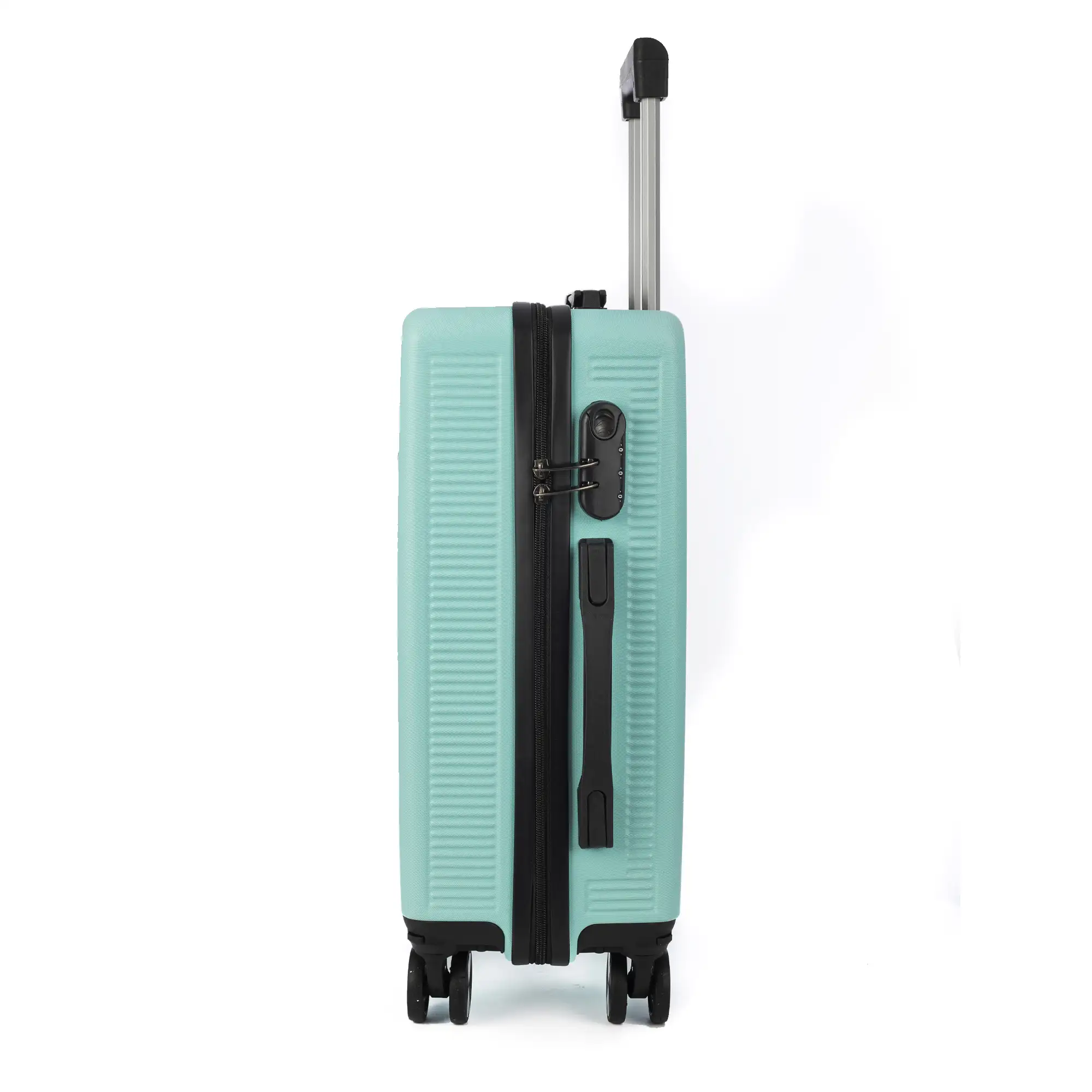 Maleta mediana trolley rígida ultraligera, de ABS de alta resistencia. Cerradura numérica y 4 ruedas dobles extraíbles y giratorias 360°. 